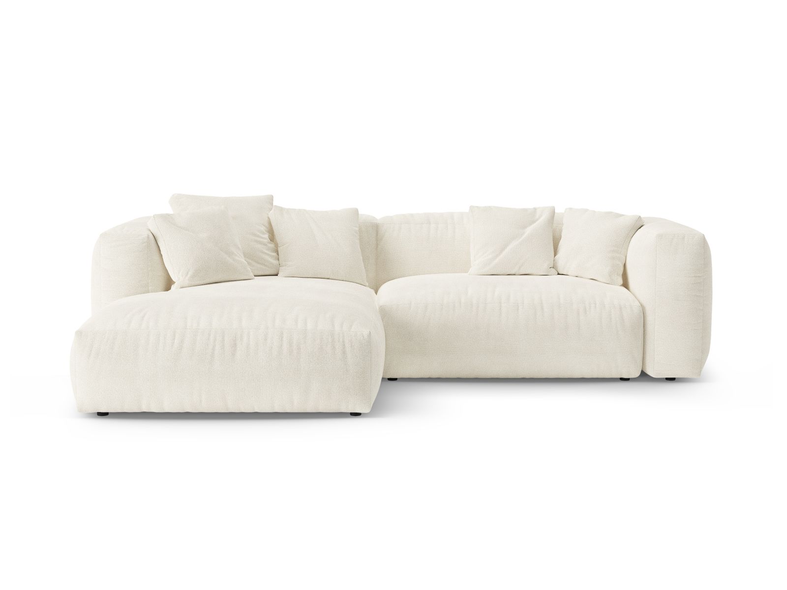 4-Sitzer Ecksofa links mit Schlaffunktion und Stauraum Martina in Ivory-Monet präsentiert im Onlineshop von KAQTU Design AG. Bettsofa links ist von Micadoni