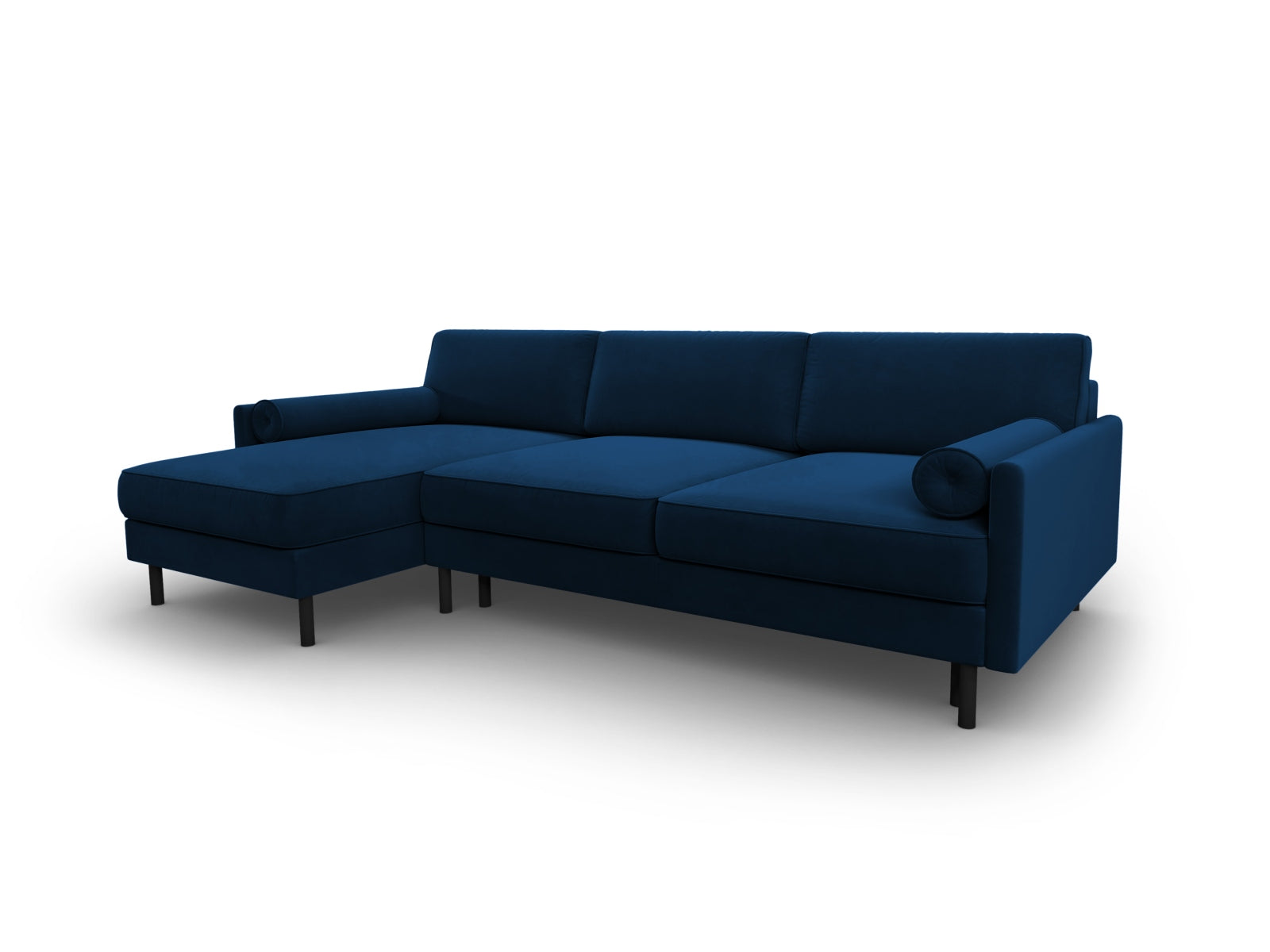 Scott Velour links Ecksofa mit Schlaffunktion und Stauraum 5 Sitzer in Royal Blue präsentiert im Onlineshop von KAQTU Design AG. Ecksofa links ist von Micadoni