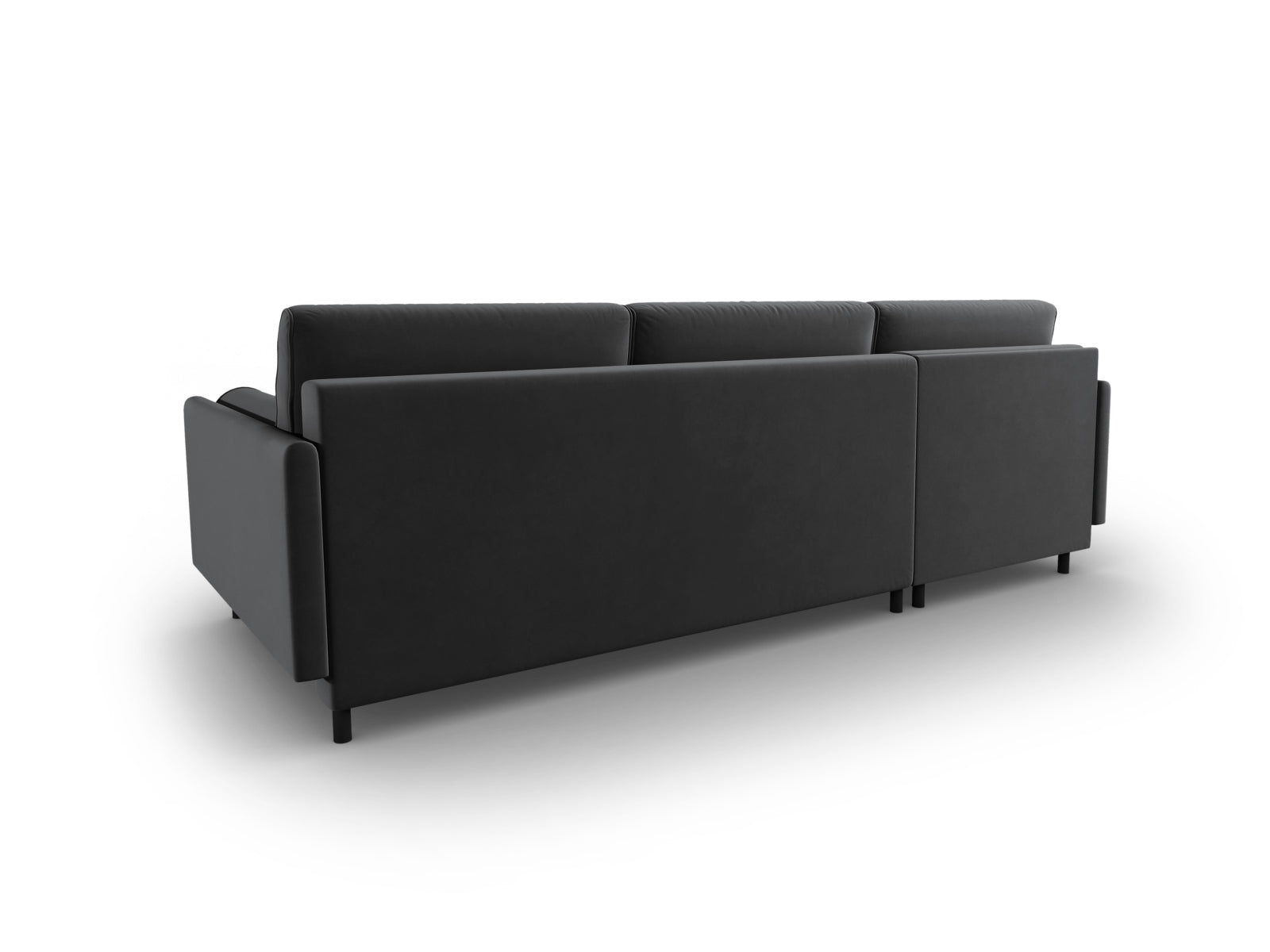 Scott Velour links Ecksofa mit Schlaffunktion und Stauraum 5 Sitzer in Grey präsentiert im Onlineshop von KAQTU Design AG. Ecksofa links ist von Micadoni