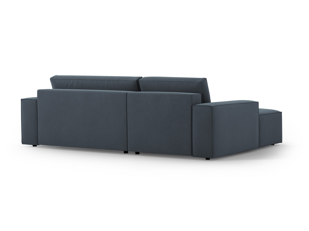 Jodie Ecksofa links mit Schlaffunktion und Stauraumbox 3 Sitzer in Blue-Megan präsentiert im Onlineshop von KAQTU Design AG. Bettsofa links ist von Micadoni