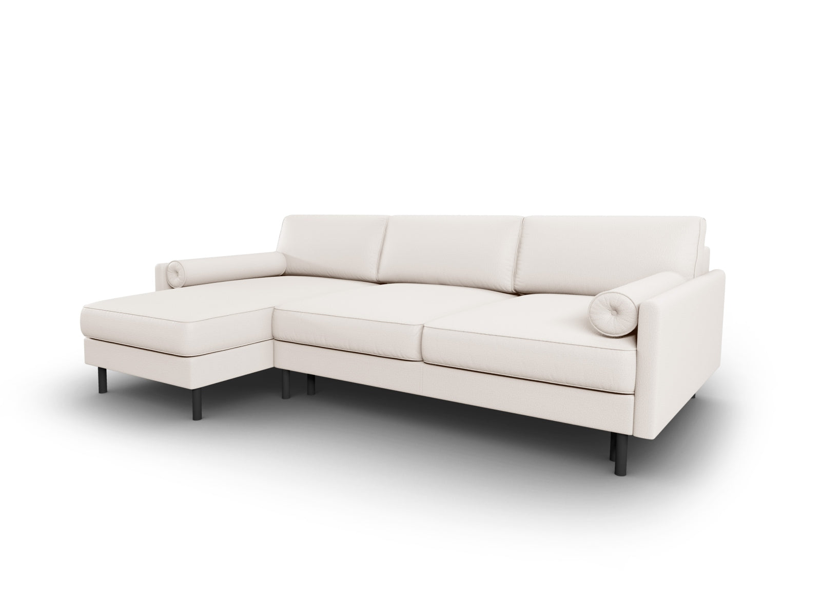 Scott Ecksofa links mit Schlaffunktion Stauraum 5 Sitzer in Light Beige präsentiert im Onlineshop von KAQTU Design AG. Ecksofa links ist von Micadoni