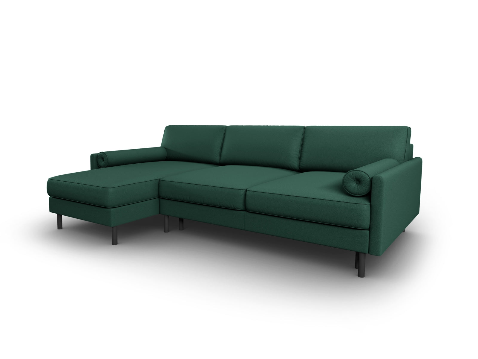 Scott Ecksofa links mit Schlaffunktion Stauraum 5 Sitzer in Green präsentiert im Onlineshop von KAQTU Design AG. Ecksofa links ist von Micadoni
