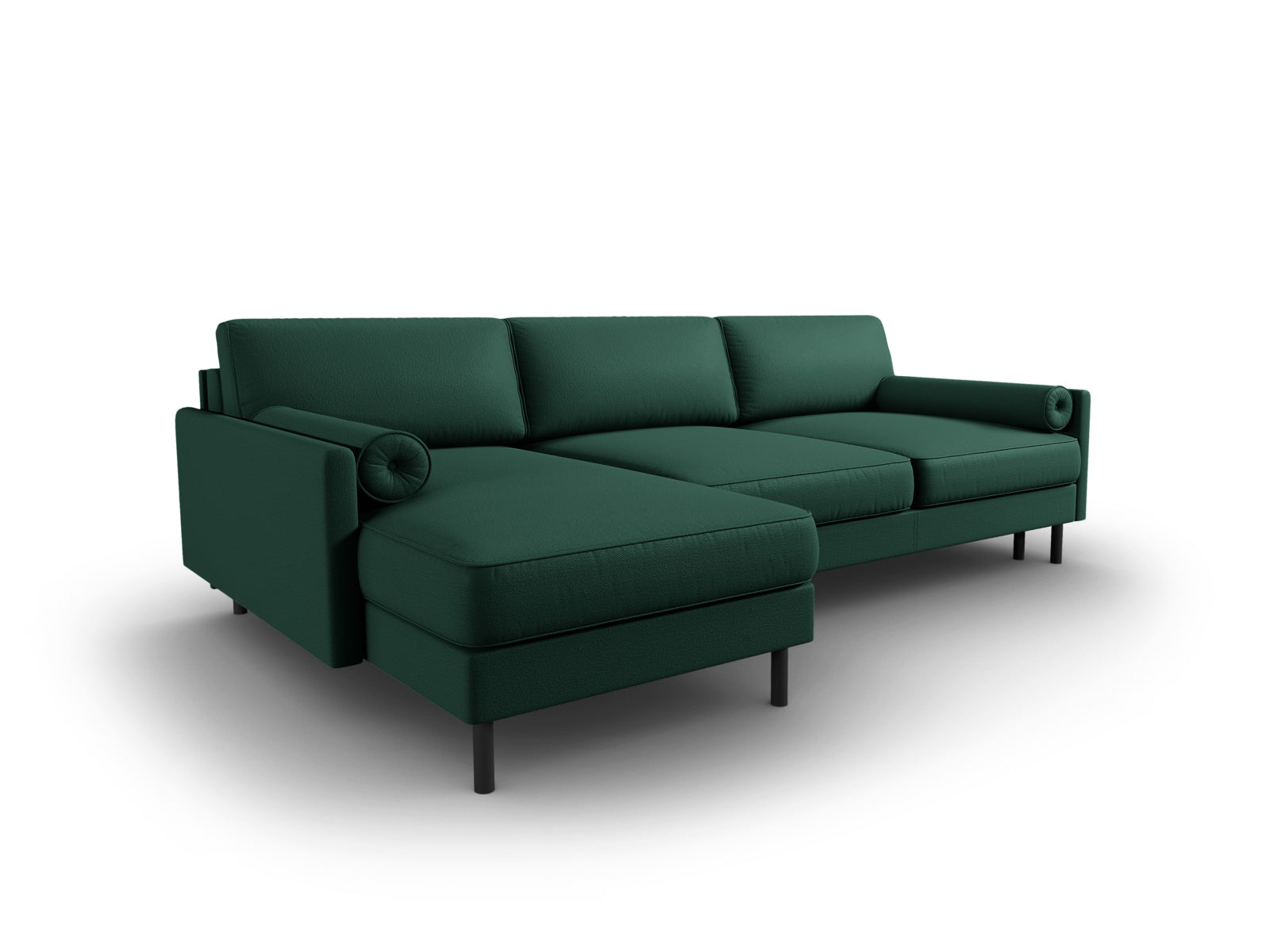 Scott Ecksofa links mit Schlaffunktion Stauraum 5 Sitzer in Green präsentiert im Onlineshop von KAQTU Design AG. Ecksofa links ist von Micadoni