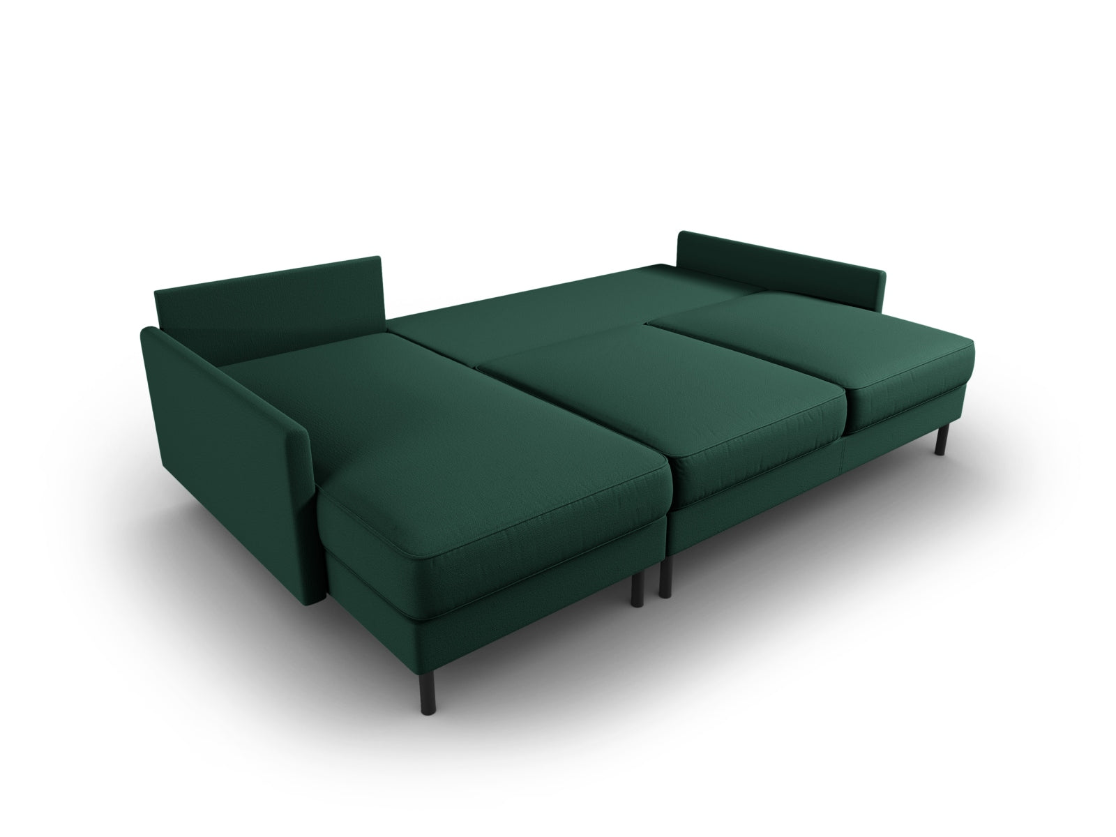 Scott Ecksofa links mit Schlaffunktion Stauraum 5 Sitzer in Green präsentiert im Onlineshop von KAQTU Design AG. Ecksofa links ist von Micadoni