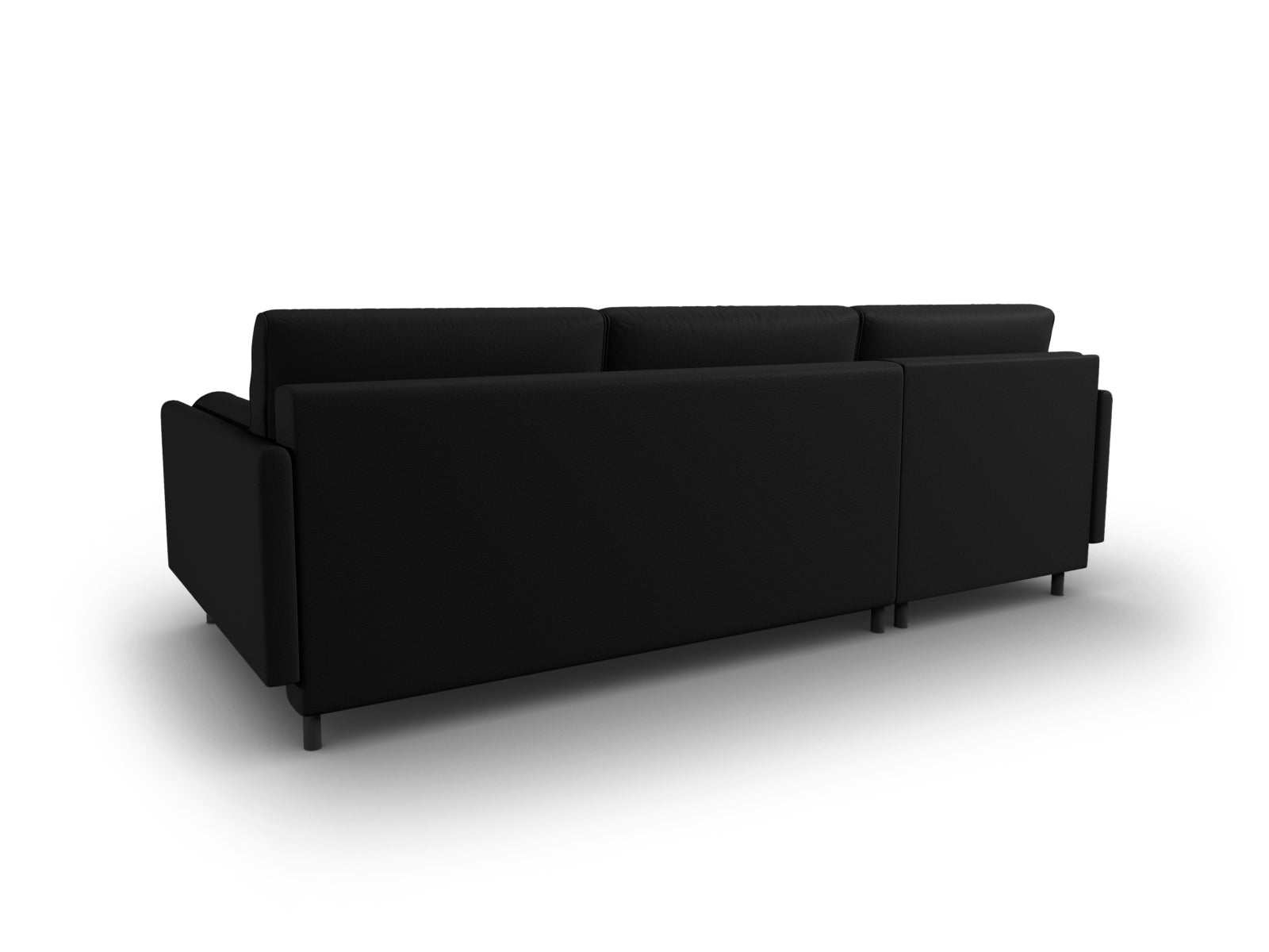 Scott Ecksofa links mit Schlaffunktion Stauraum 5 Sitzer in Black präsentiert im Onlineshop von KAQTU Design AG. Ecksofa links ist von Micadoni