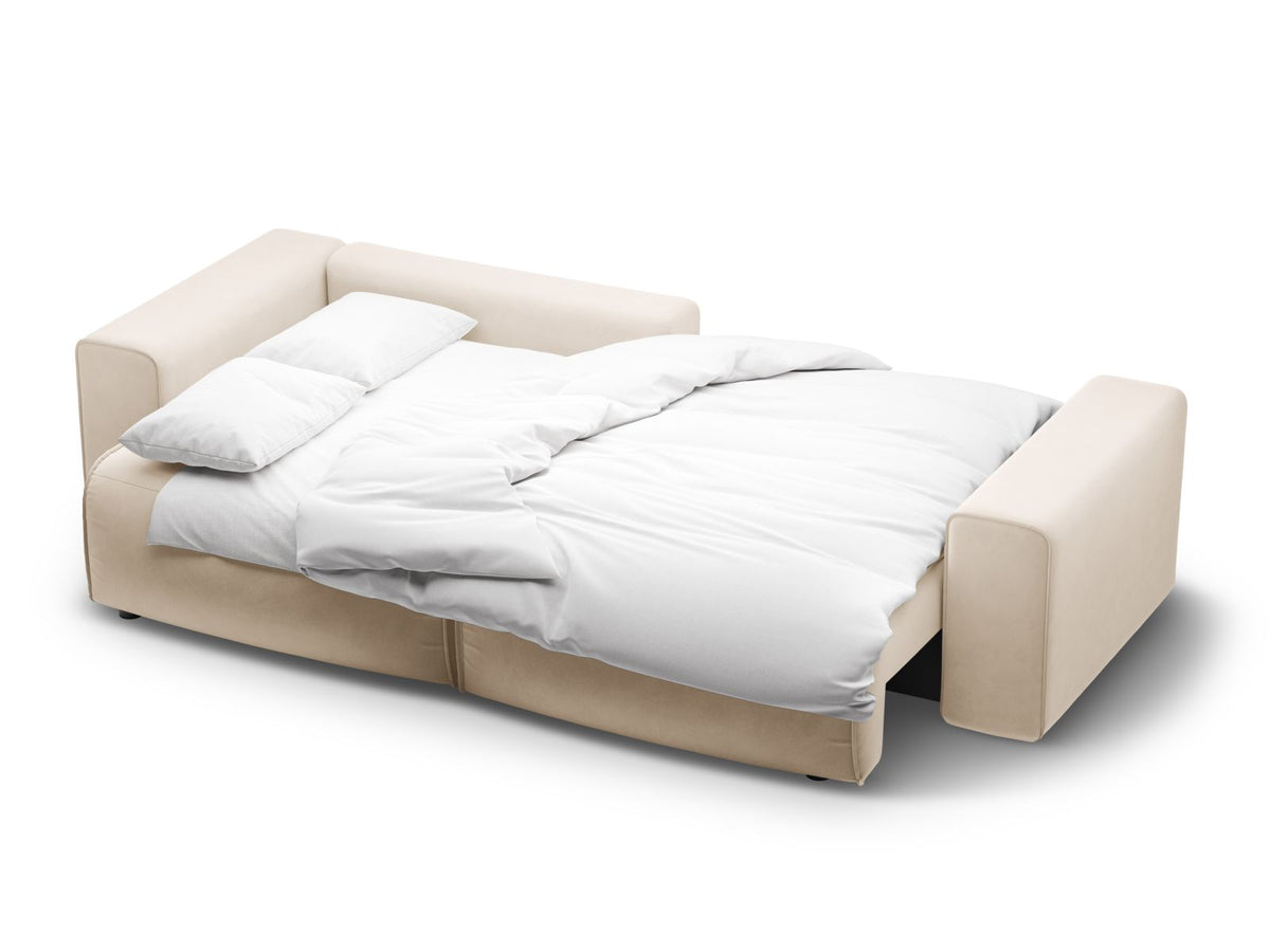 3-Sitzer Ecksofa links mit Schlaffunktion und Stauraum Victor in Nude-Paris präsentiert im Onlineshop von KAQTU Design AG. Bettsofa links ist von Micadoni