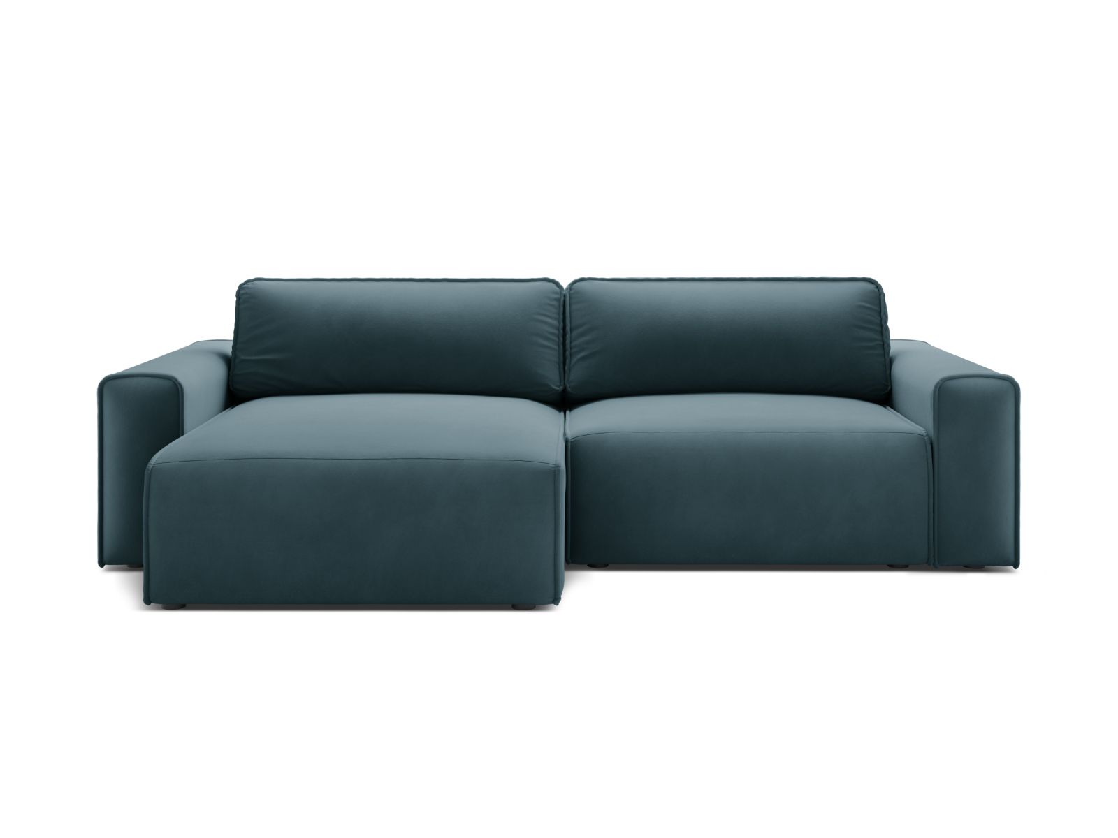 3-Sitzer Ecksofa links mit Schlaffunktion und Stauraum Victor in Blue-Paris präsentiert im Onlineshop von KAQTU Design AG. Bettsofa links ist von Micadoni