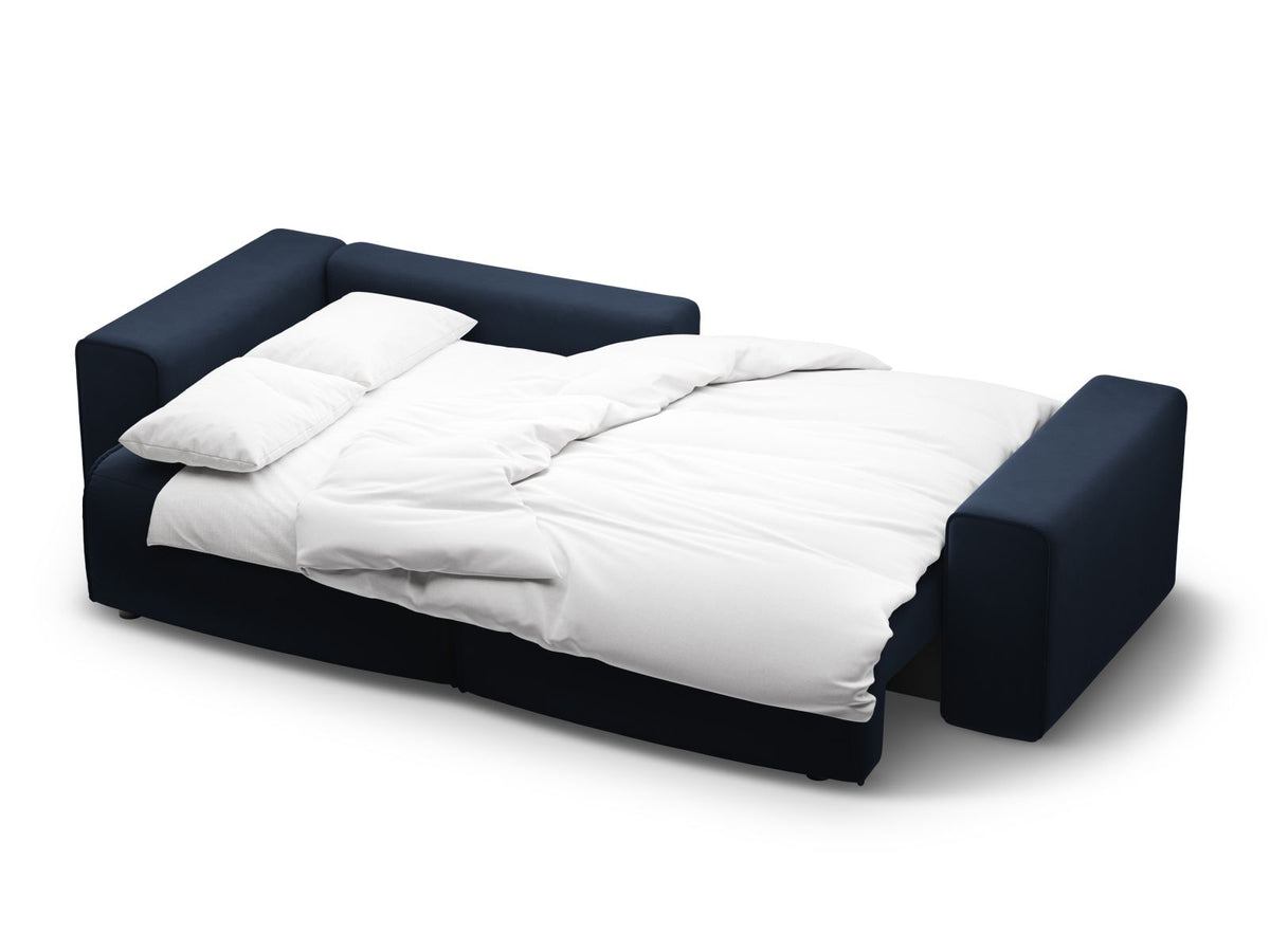 3-Sitzer Ecksofa links mit Schlaffunktion und Stauraum Victor in Dark Blue-Paris präsentiert im Onlineshop von KAQTU Design AG. Bettsofa links ist von Micadoni