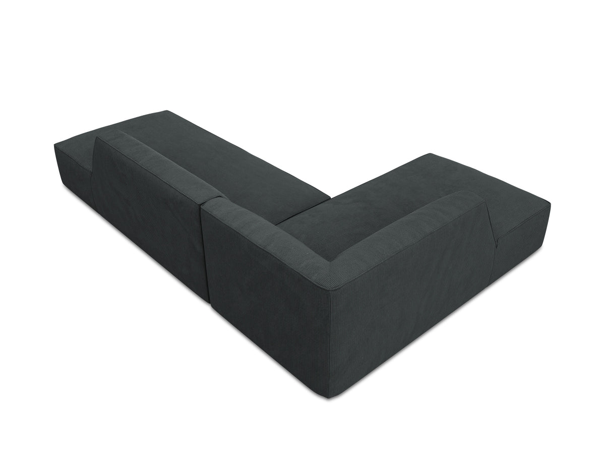 Ruby Modulares Ecksofa Open end links 4 Sitzer in Black-Scala präsentiert im Onlineshop von KAQTU Design AG. Ecksofa links ist von Micadoni