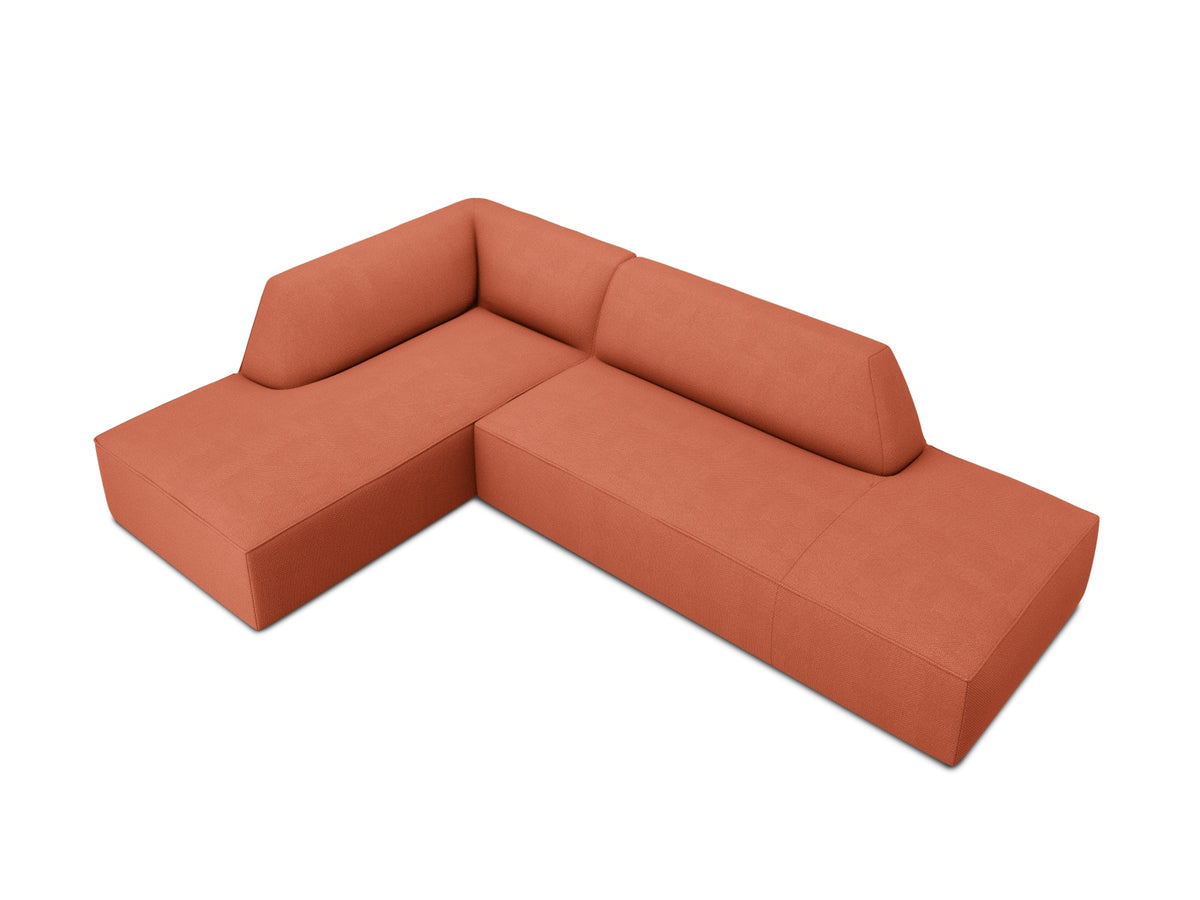 Ruby Modulares Ecksofa Open end links 4 Sitzer in Coral-Ottawa präsentiert im Onlineshop von KAQTU Design AG. Ecksofa links ist von Micadoni