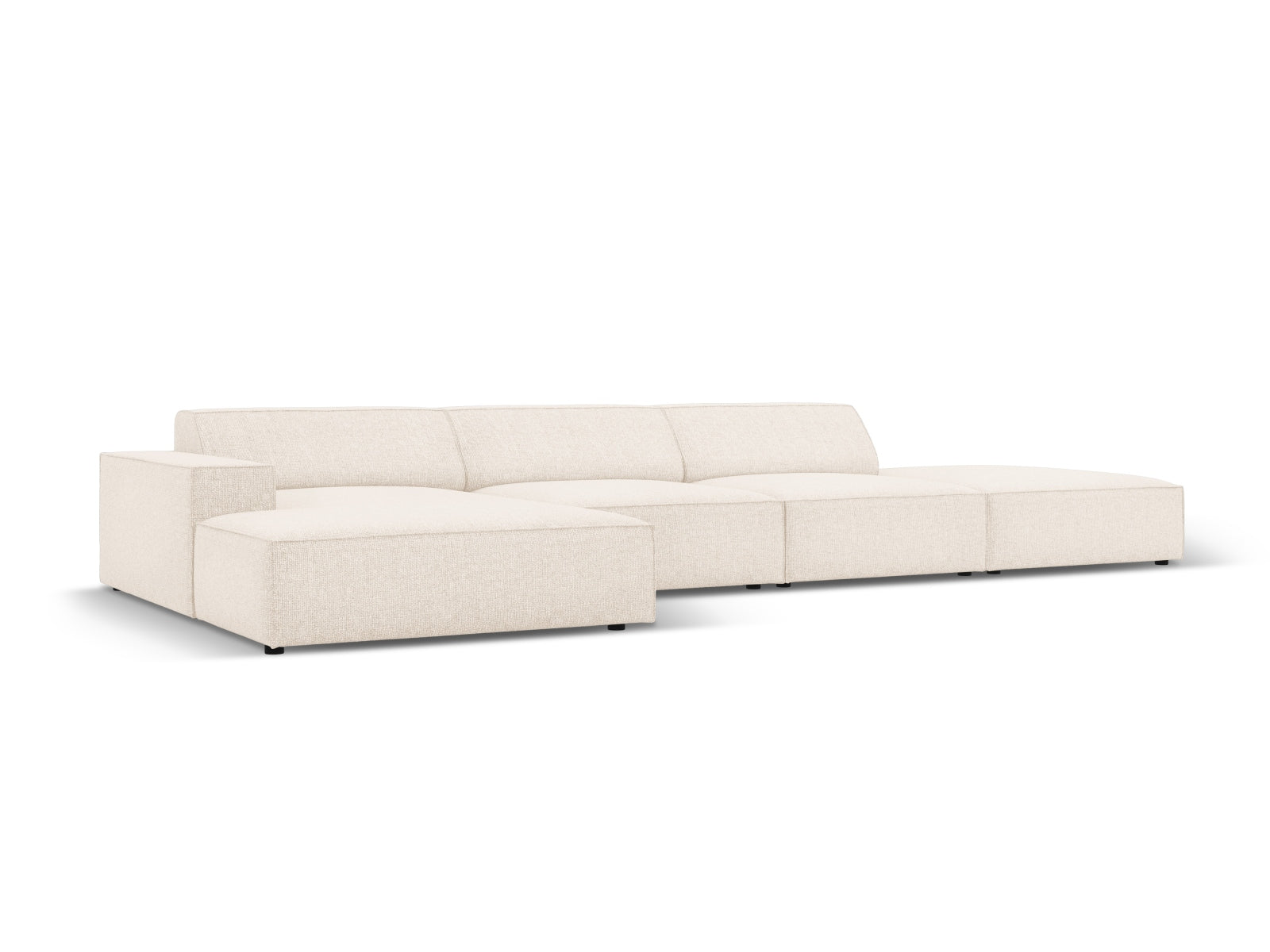 Jodie Modulares Ecksofa links 5 Sitzer in Light Beige präsentiert im Onlineshop von KAQTU Design AG. Ecksofa links ist von Micadoni