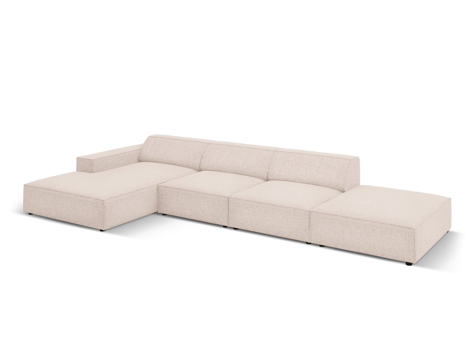 Jodie Modulares Ecksofa links 5 Sitzer in Beige präsentiert im Onlineshop von KAQTU Design AG. Ecksofa links ist von Micadoni