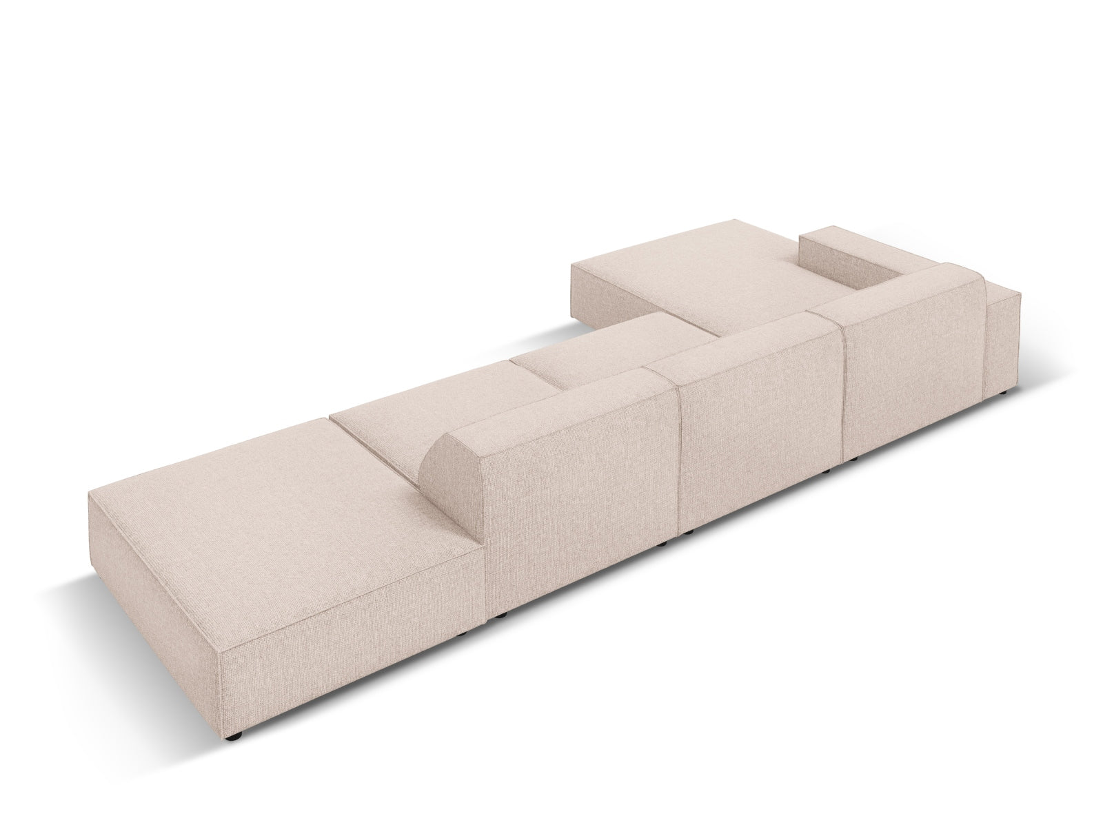 Jodie Modulares Ecksofa links 5 Sitzer in Beige präsentiert im Onlineshop von KAQTU Design AG. Ecksofa links ist von Micadoni