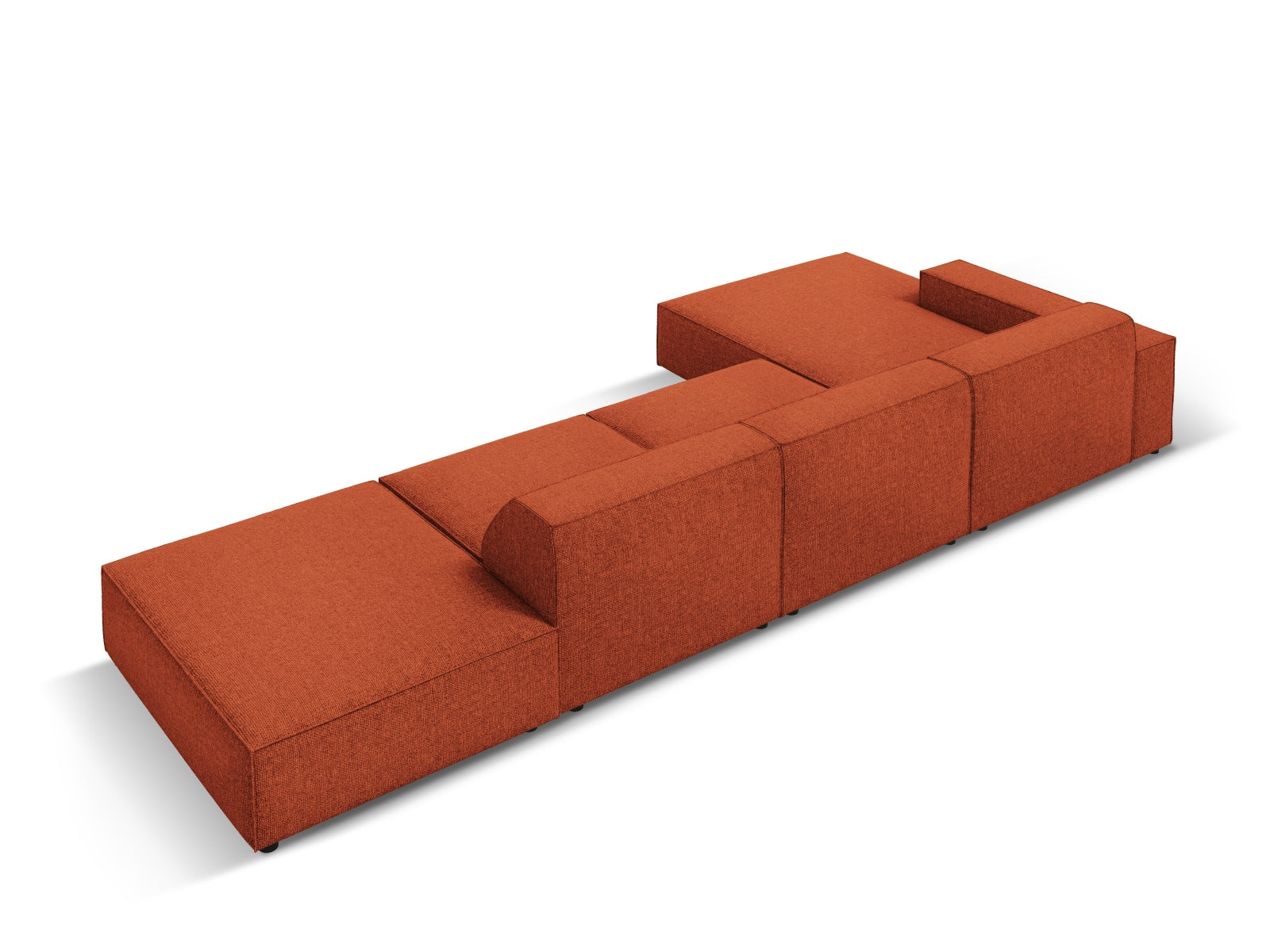 Jodie Modulares Ecksofa links 5 Sitzer in Terracotta präsentiert im Onlineshop von KAQTU Design AG. Ecksofa links ist von Micadoni
