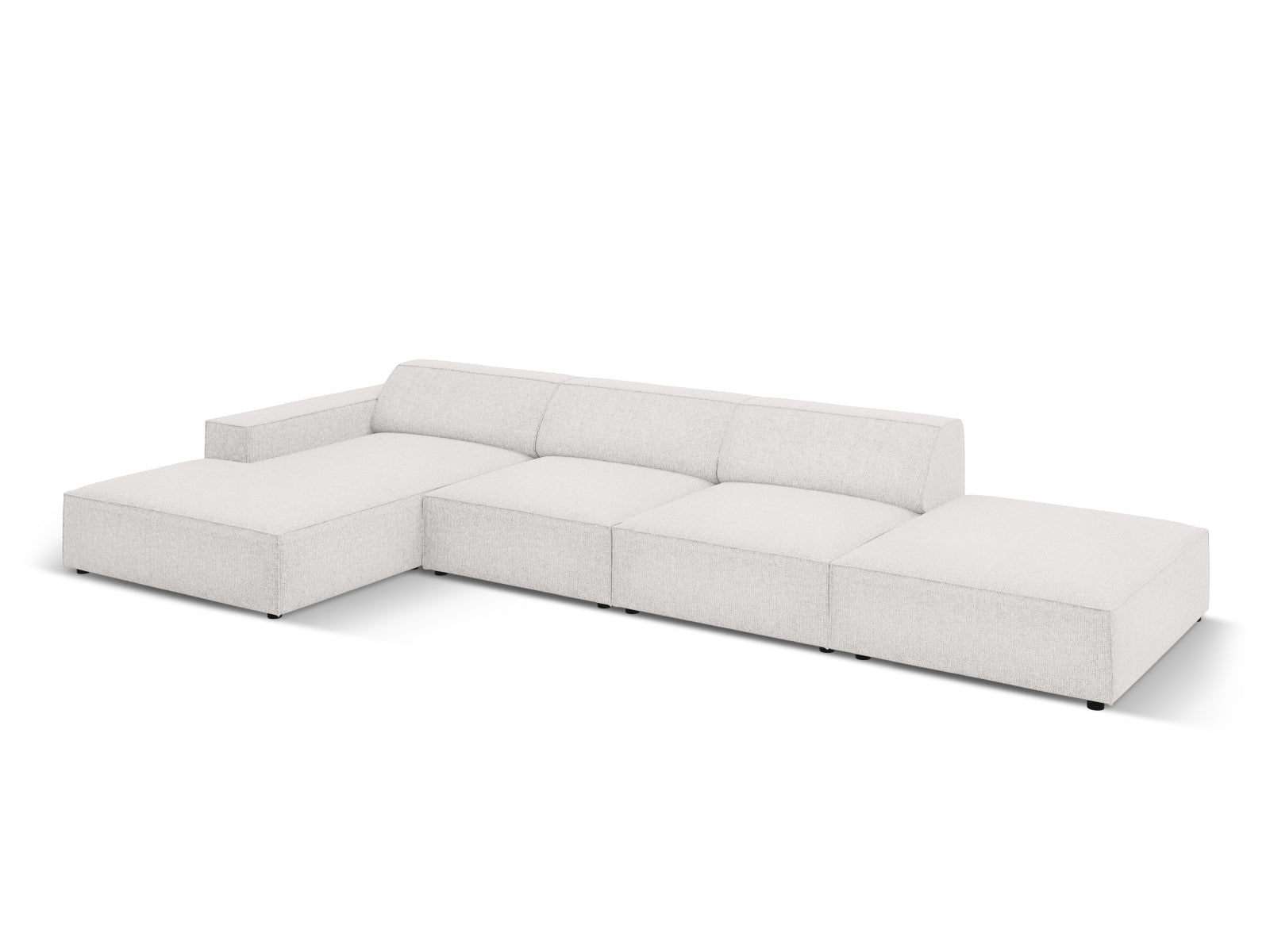 Jodie Modulares Ecksofa links 5 Sitzer in Light Grey präsentiert im Onlineshop von KAQTU Design AG. Ecksofa links ist von Micadoni