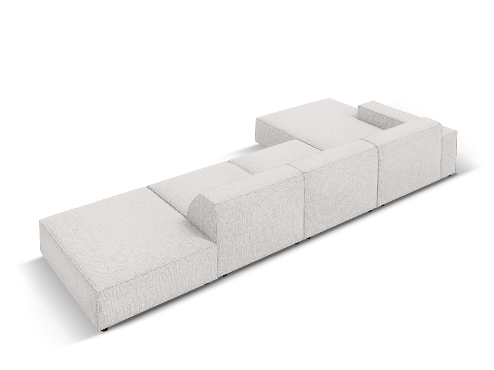 Jodie Modulares Ecksofa links 5 Sitzer in Light Grey präsentiert im Onlineshop von KAQTU Design AG. Ecksofa links ist von Micadoni