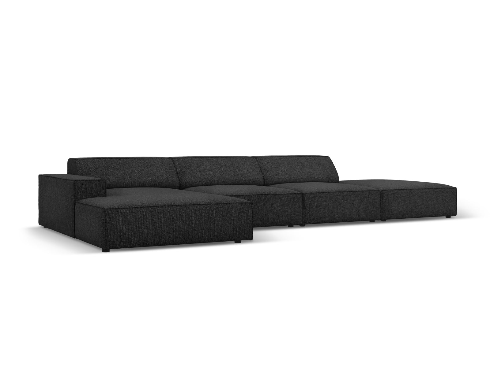 Jodie Modulares Ecksofa links 5 Sitzer in Black präsentiert im Onlineshop von KAQTU Design AG. Ecksofa links ist von Micadoni