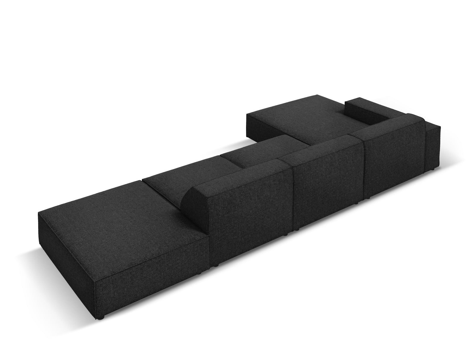 Jodie Modulares Ecksofa links 5 Sitzer in Black präsentiert im Onlineshop von KAQTU Design AG. Ecksofa links ist von Micadoni
