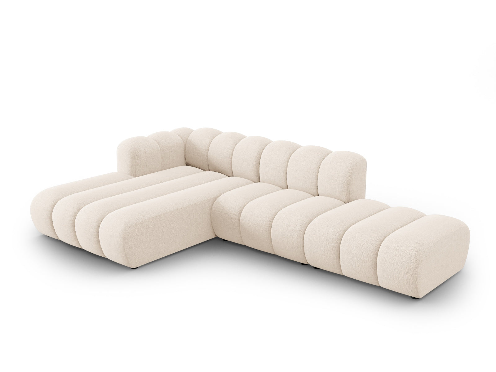 Lupine Modulares Ecksofa open links 5 Sitzer in Light Beige präsentiert im Onlineshop von KAQTU Design AG. L-Sofa links ist von Micadoni