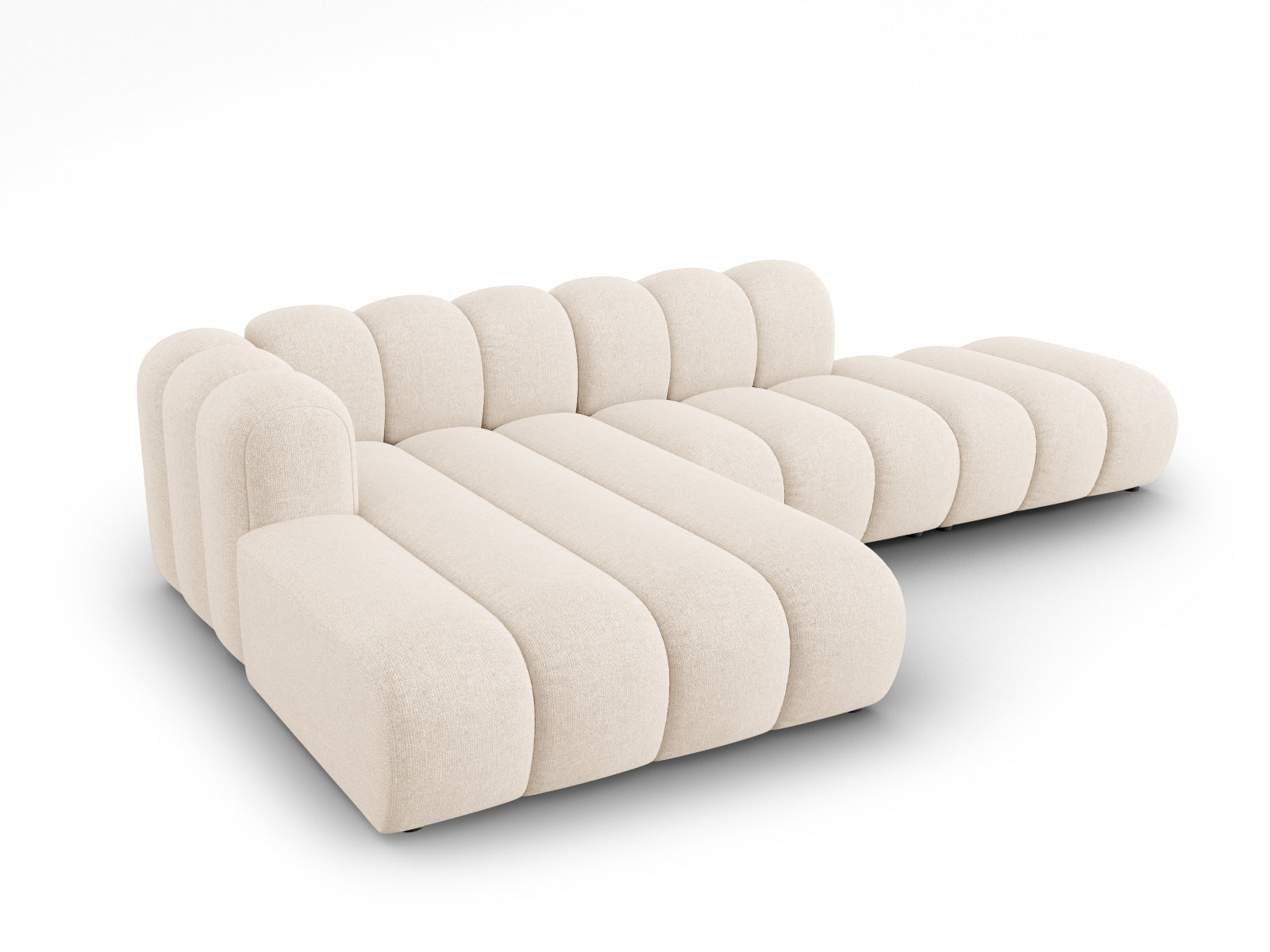 Lupine Modulares Ecksofa open links 5 Sitzer in Light Beige präsentiert im Onlineshop von KAQTU Design AG. L-Sofa links ist von Micadoni