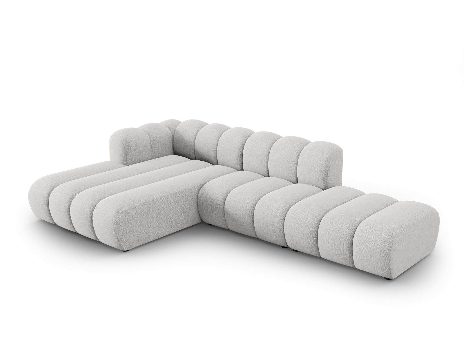 Lupine Modulares Ecksofa open links 5 Sitzer in Light Grey präsentiert im Onlineshop von KAQTU Design AG. L-Sofa links ist von Micadoni