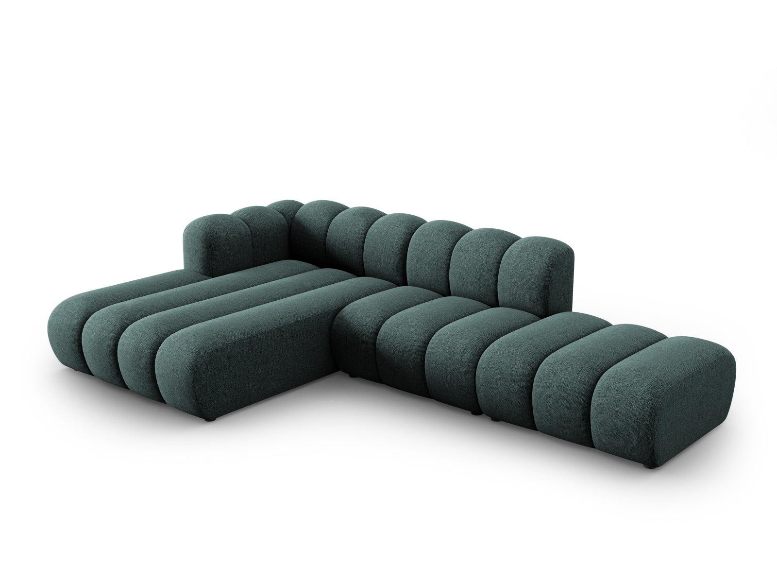 Lupine Modulares Ecksofa open links 5 Sitzer in Petrol präsentiert im Onlineshop von KAQTU Design AG. L-Sofa links ist von Micadoni