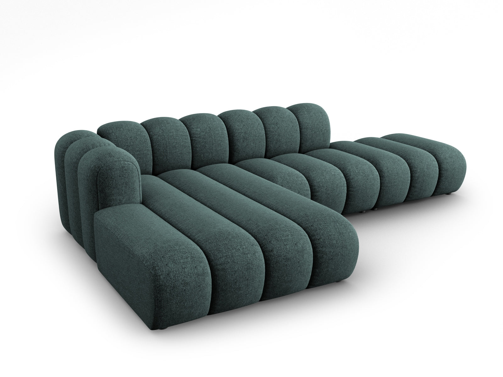 Lupine Modulares Ecksofa open links 5 Sitzer in Petrol präsentiert im Onlineshop von KAQTU Design AG. L-Sofa links ist von Micadoni