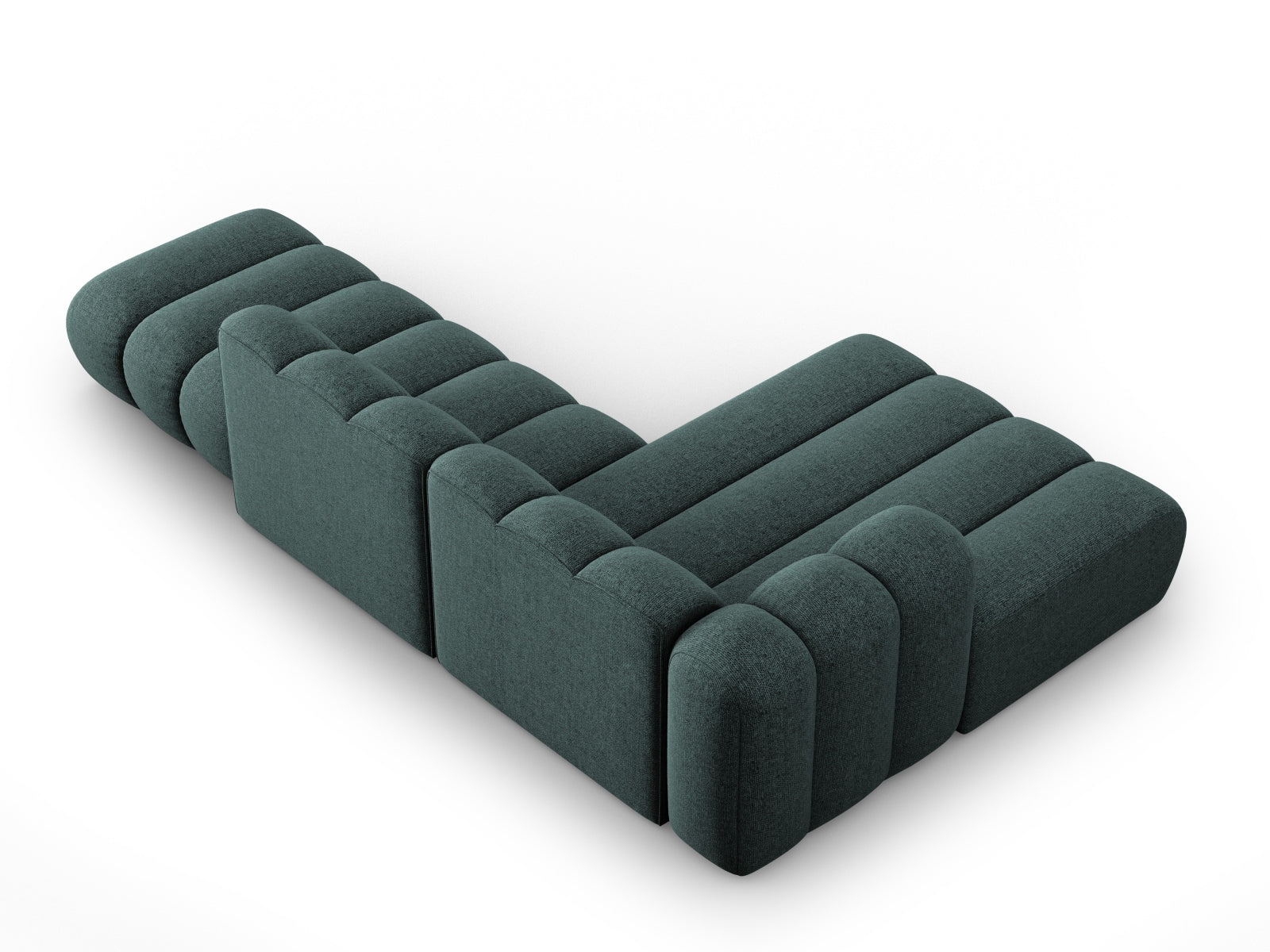Lupine Modulares Ecksofa open links 5 Sitzer in Petrol präsentiert im Onlineshop von KAQTU Design AG. L-Sofa links ist von Micadoni