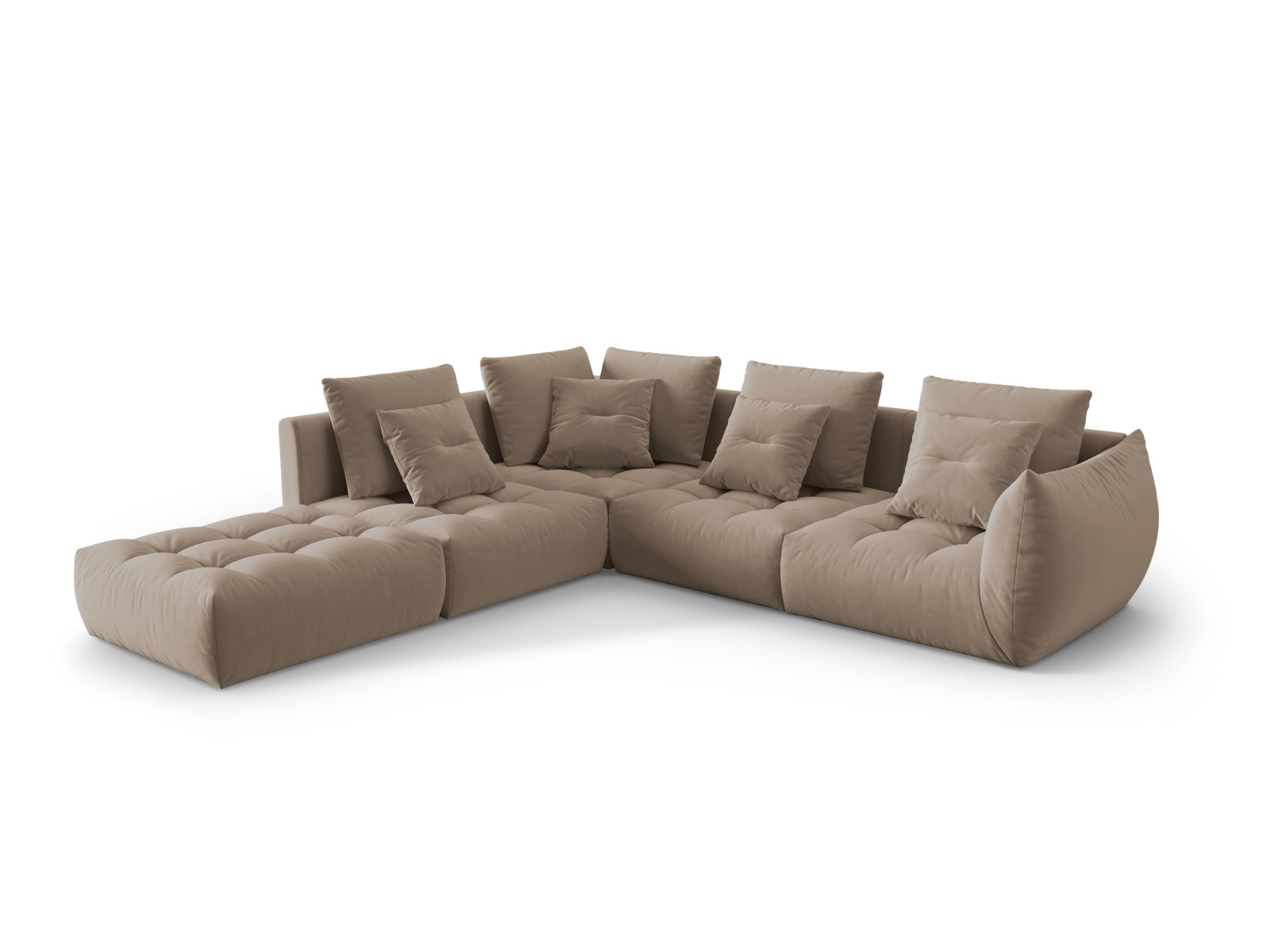 Entdecken Sie das elegante Bloom Velour Ecksofa von Micadoni – ein 4-Sitzer im angesagten Boho-Stil, ideal für Ihr modernes Zuhause. Wählen Sie aus zahlreichen Farben!