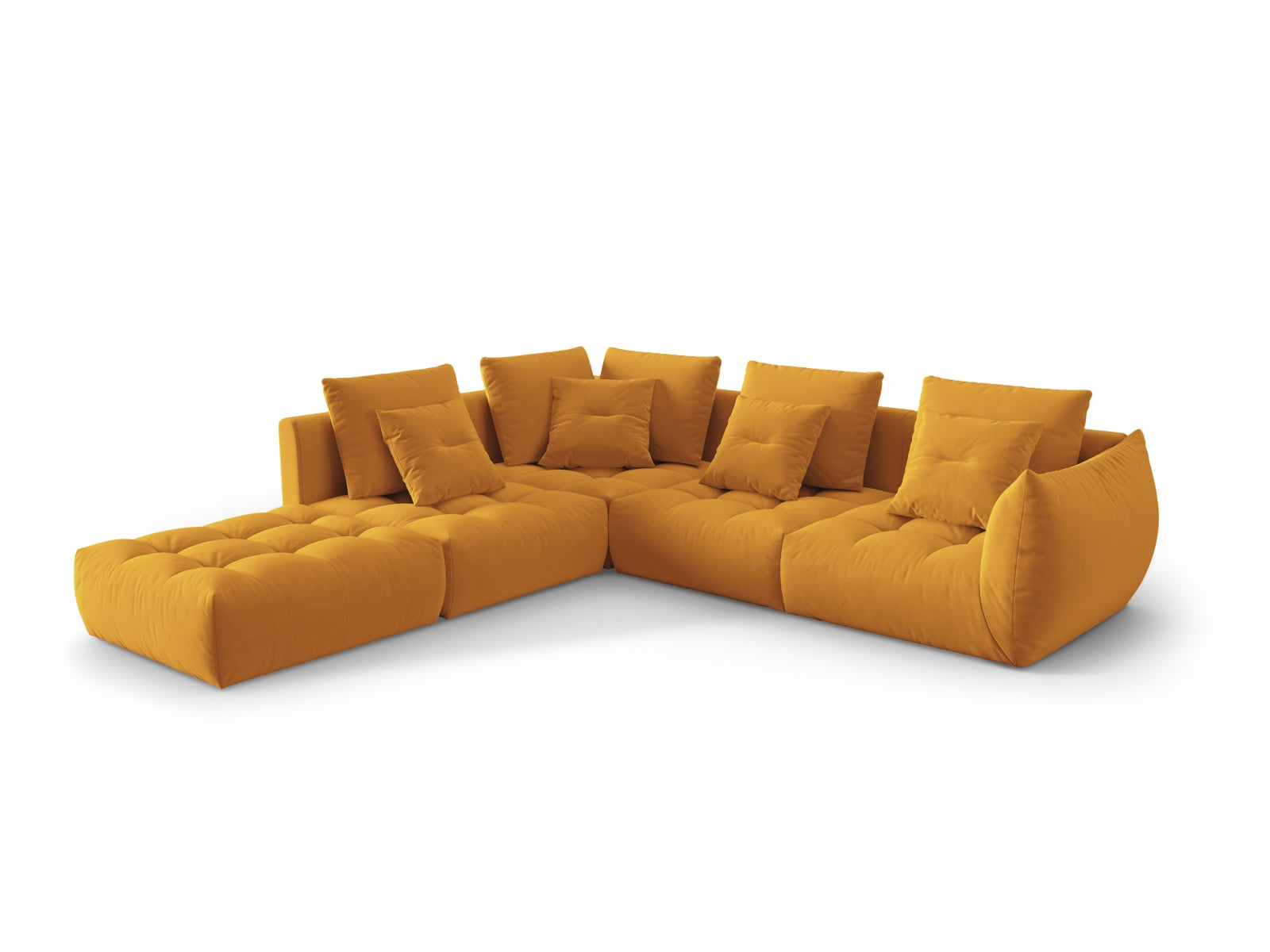Entdecken Sie das elegante Bloom Velour Ecksofa von Micadoni – ein 4-Sitzer im angesagten Boho-Stil, ideal für Ihr modernes Zuhause. Wählen Sie aus zahlreichen Farben!