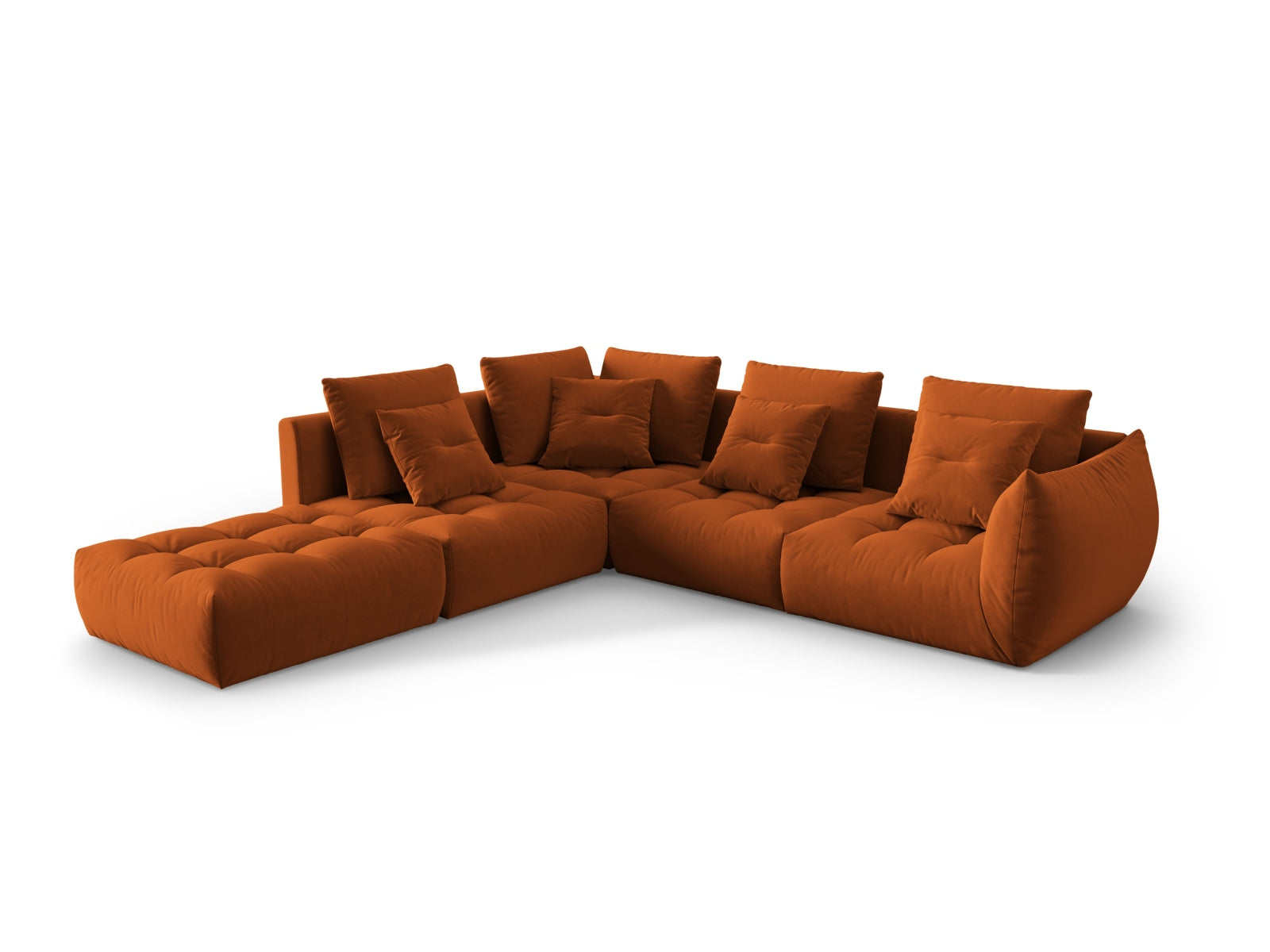 Entdecken Sie das elegante Bloom Velour Ecksofa von Micadoni – ein 4-Sitzer im angesagten Boho-Stil, ideal für Ihr modernes Zuhause. Wählen Sie aus zahlreichen Farben!