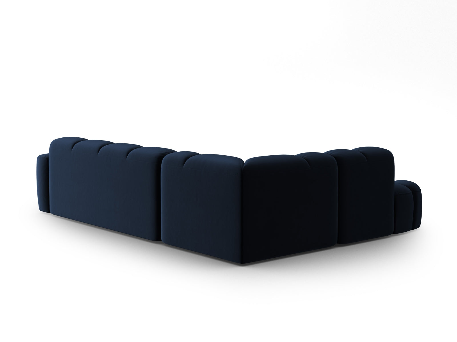 Lisa Velour links Ecksofa 5 Sitzer in Royal Blue präsentiert im Onlineshop von KAQTU Design AG. Ecksofa links ist von Micadoni