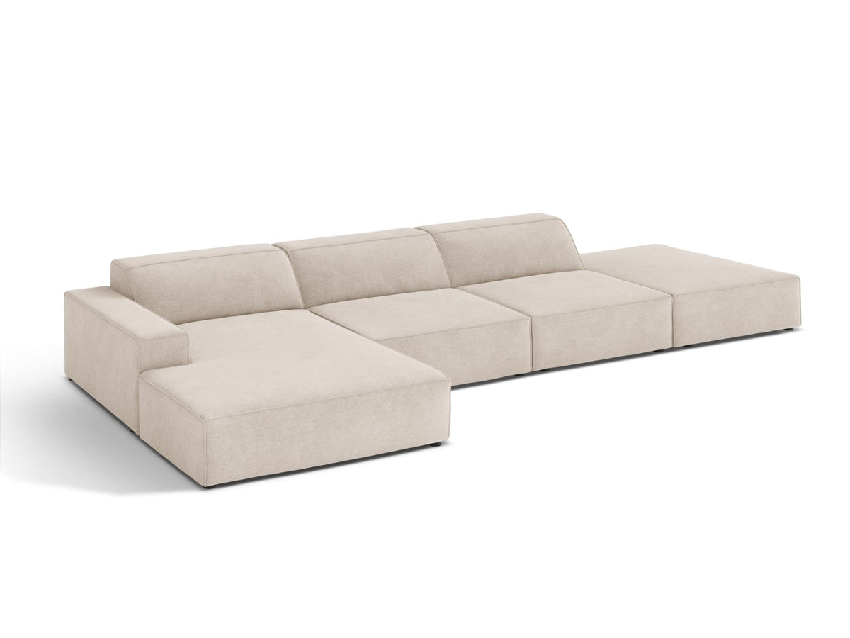 5-Sitzer Ecksofa links modular Jodie in Beige-Liberty präsentiert im Onlineshop von KAQTU Design AG. Ecksofa links ist von Micadoni