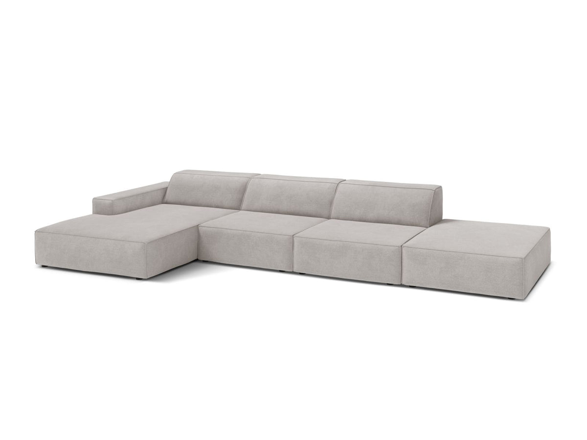 5-Sitzer Ecksofa links modular Jodie in Light Grey-Liberty präsentiert im Onlineshop von KAQTU Design AG. Ecksofa links ist von Micadoni