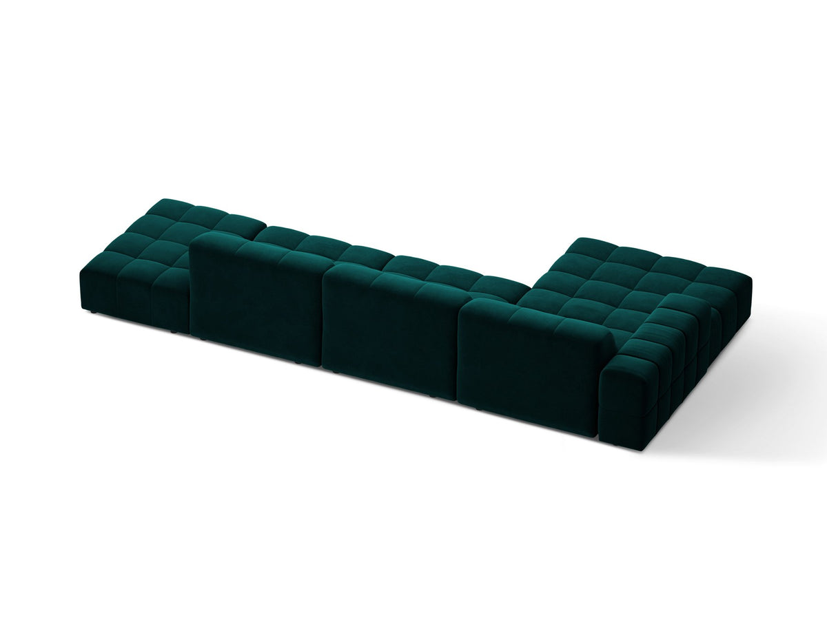 Linkes Ecksofa Jennifer von Micadoni in leichtem Beige mit Bluvel-Stoffbezug, L-Form und schwarzen Kunststoffbeinen aus Polypropylen
