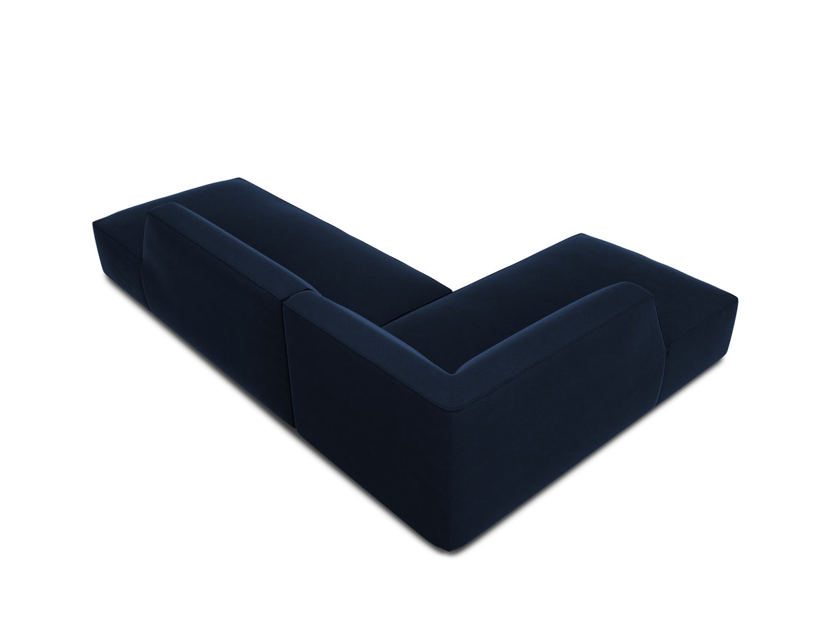 Ruby Velour modulares Ecksofa Open end links 4 Sitzer in Royal Blue-Salvador präsentiert im Onlineshop von KAQTU Design AG. Ecksofa links ist von Micadoni