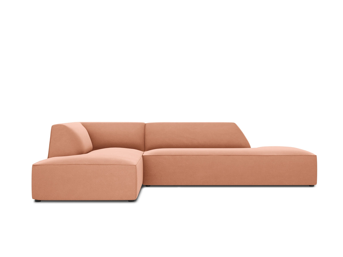 Ruby Velour modulares Ecksofa Open end links 4 Sitzer in Pink-Salvador präsentiert im Onlineshop von KAQTU Design AG. Ecksofa links ist von Micadoni