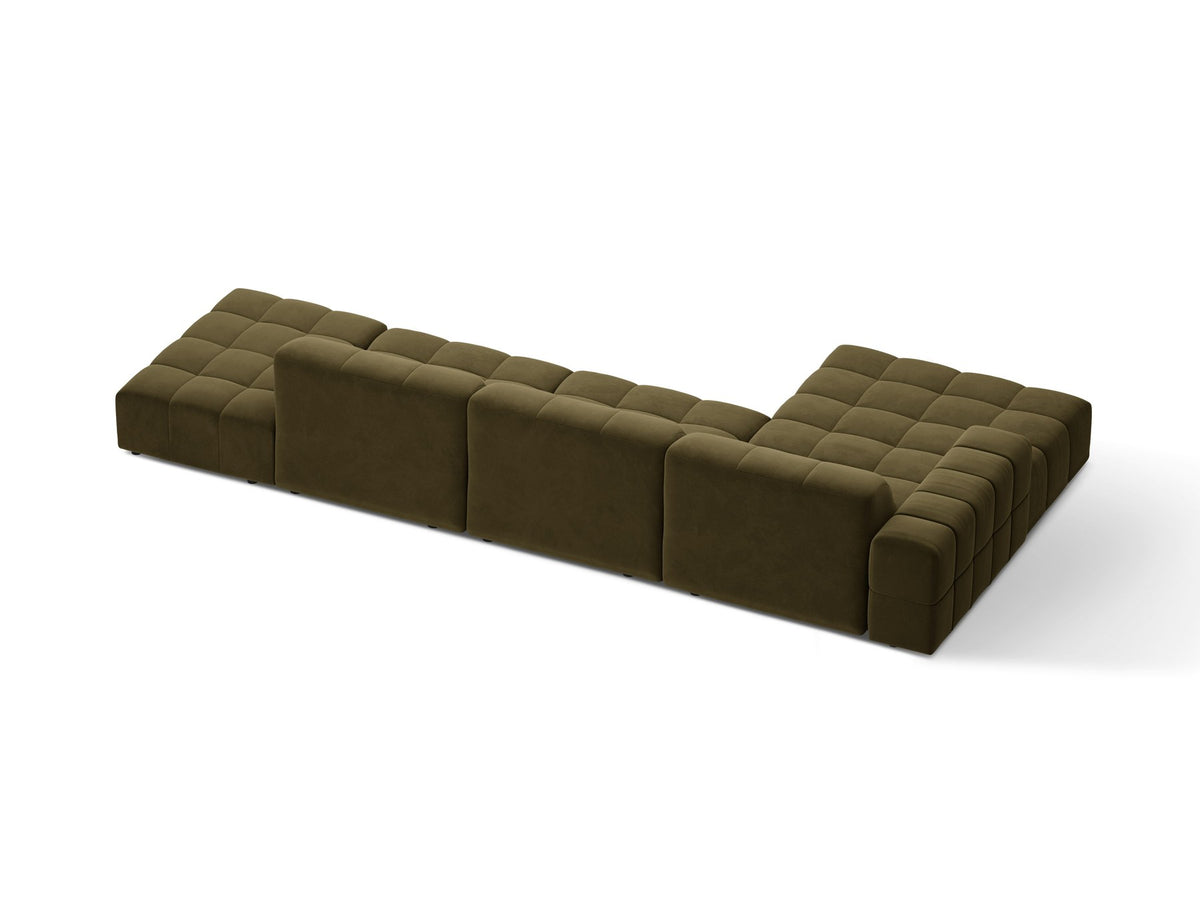 Linkes Ecksofa Jennifer von Micadoni in leichtem Beige mit Bluvel-Stoffbezug, L-Form und schwarzen Kunststoffbeinen aus Polypropylen
