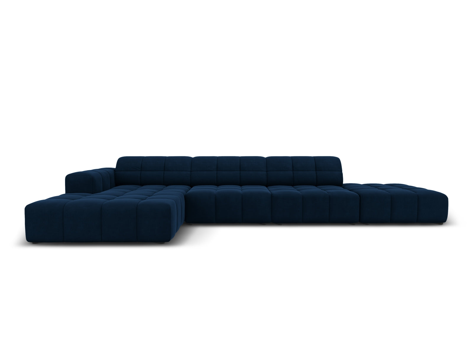 Jennifer Velour links Ecksofa 5 Sitzer in Royal Blue präsentiert im Onlineshop von KAQTU Design AG. Ecksofa links ist von Micadoni