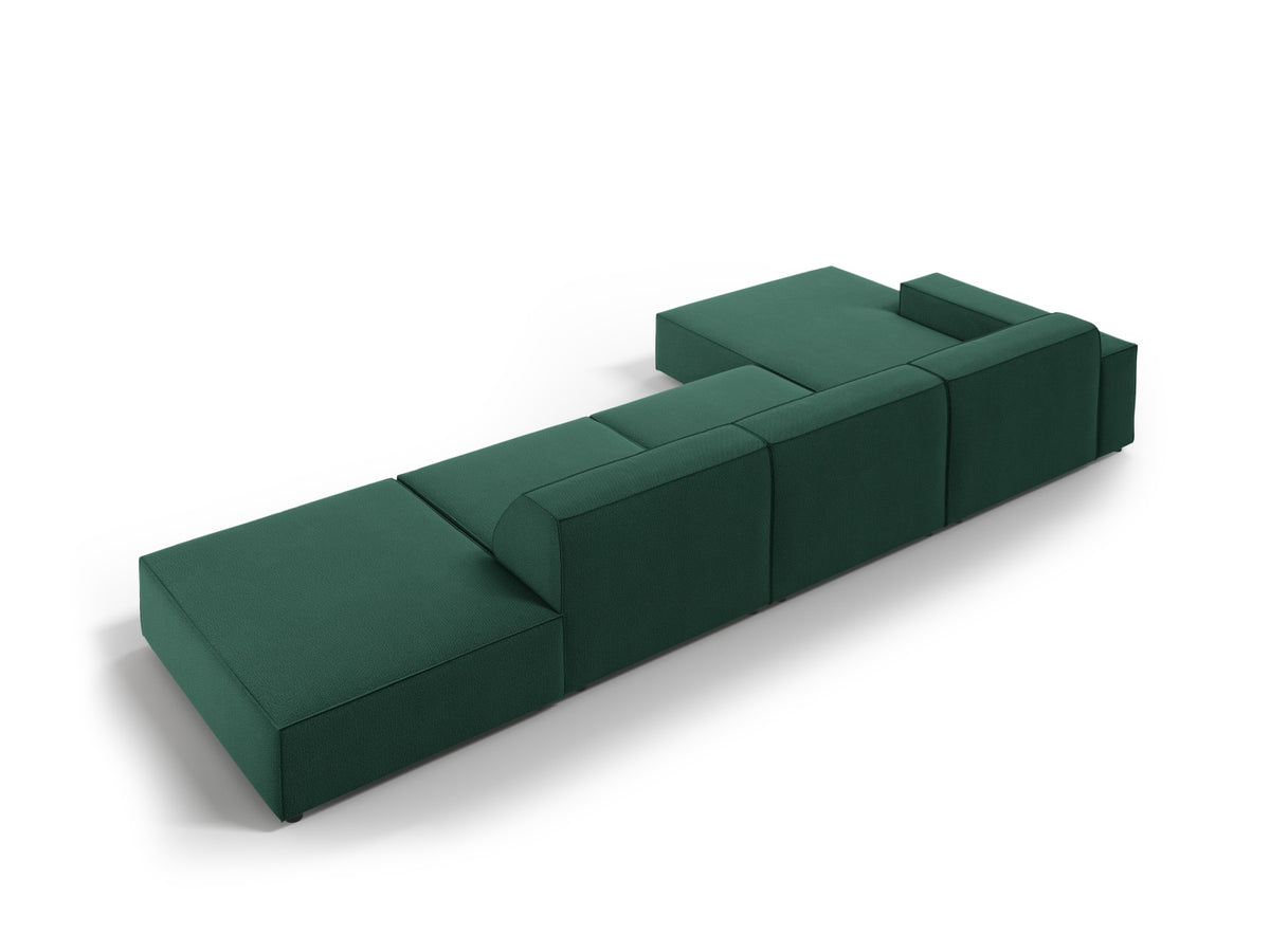Jodie Modulares Ecksofa links 5 Sitzer in Green-Megan präsentiert im Onlineshop von KAQTU Design AG. L-Sofa links ist von Micadoni