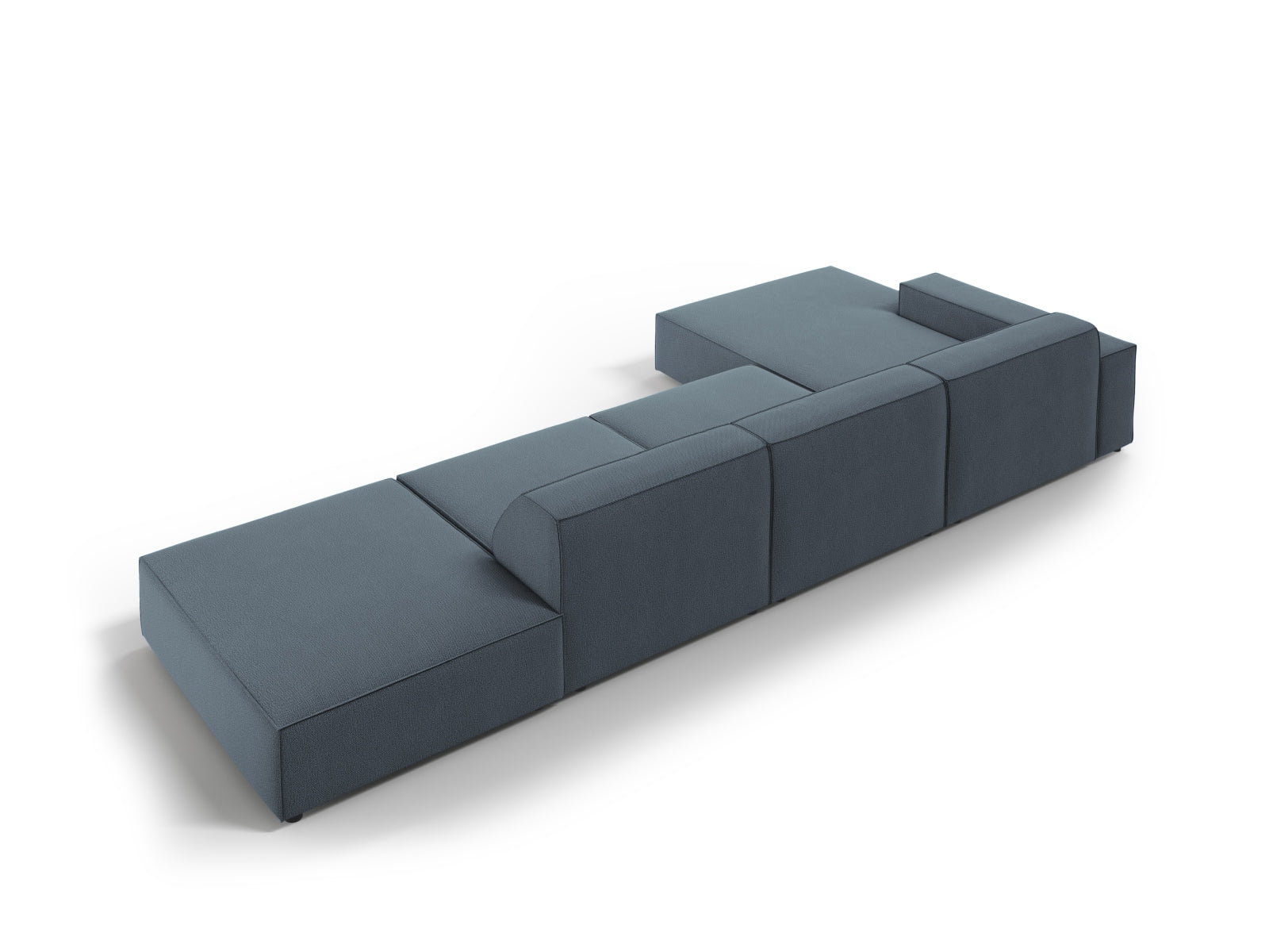 Jodie Modulares Ecksofa links 5 Sitzer in Blue präsentiert im Onlineshop von KAQTU Design AG. Ecksofa links ist von Micadoni