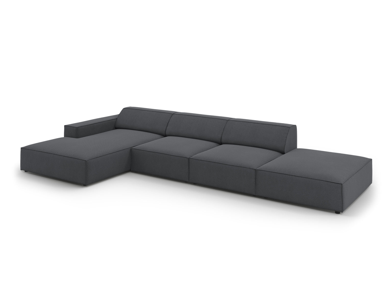 Jodie Modulares Ecksofa links 5 Sitzer in Dark Grey präsentiert im Onlineshop von KAQTU Design AG. Ecksofa links ist von Micadoni