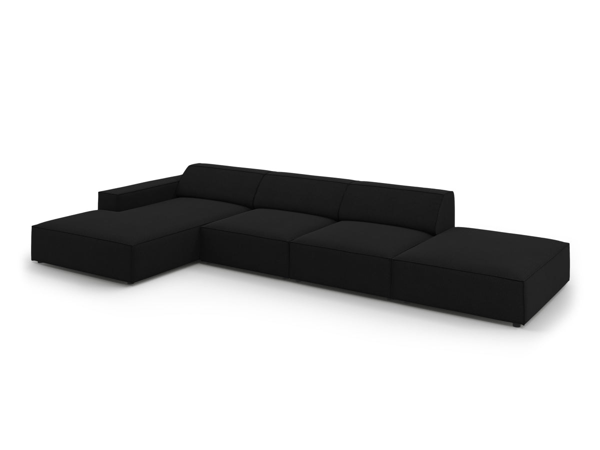 Jodie Modulares Ecksofa links 5 Sitzer in Black-Megan präsentiert im Onlineshop von KAQTU Design AG. L-Sofa links ist von Micadoni