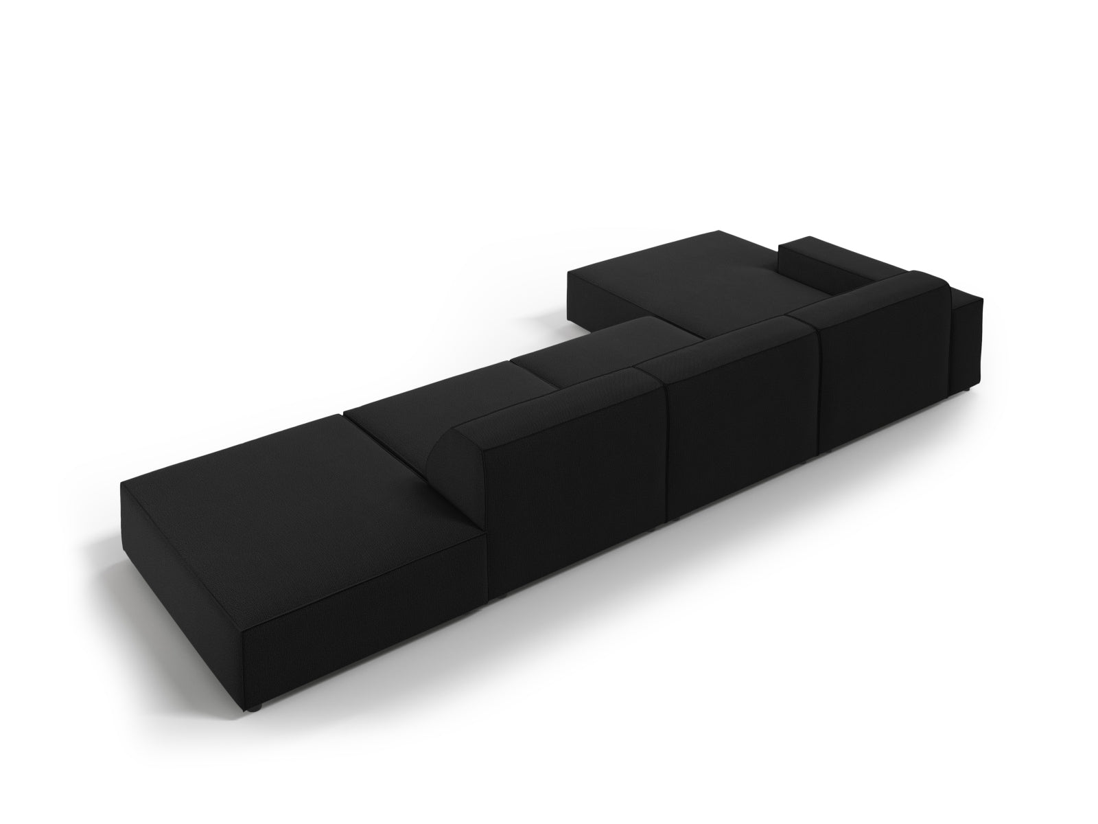 Jodie Modulares Ecksofa links 5 Sitzer in Black präsentiert im Onlineshop von KAQTU Design AG. Ecksofa links ist von Micadoni