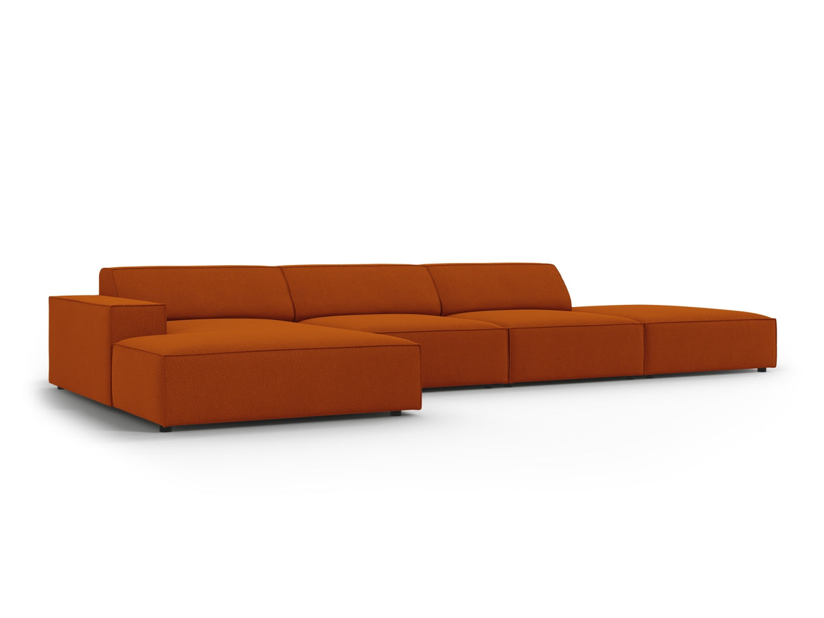 Jodie Modulares Ecksofa links 5 Sitzer in Terracotta-Megan präsentiert im Onlineshop von KAQTU Design AG. L-Sofa links ist von Micadoni
