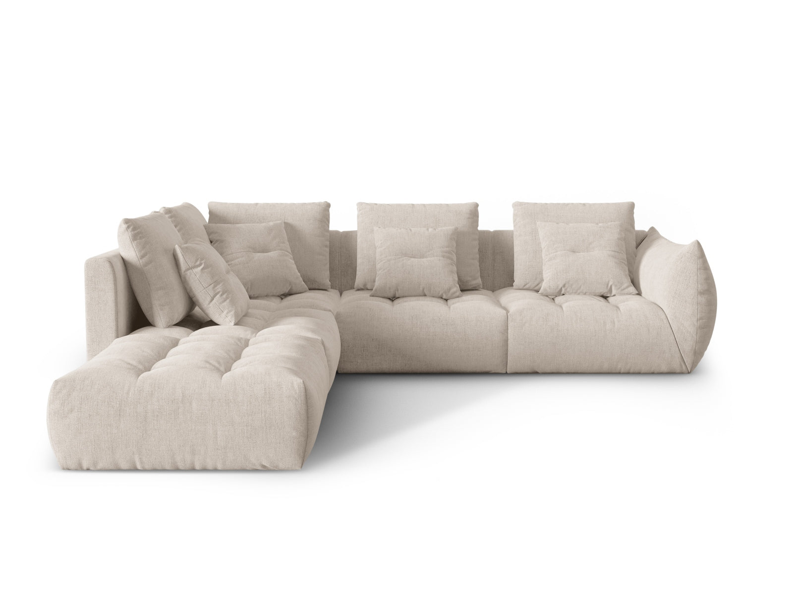 Bloom Modulares Ecksofa links 4 Sitzer in Dark Beige präsentiert im Onlineshop von KAQTU Design AG. Ecksofa links ist von Micadoni