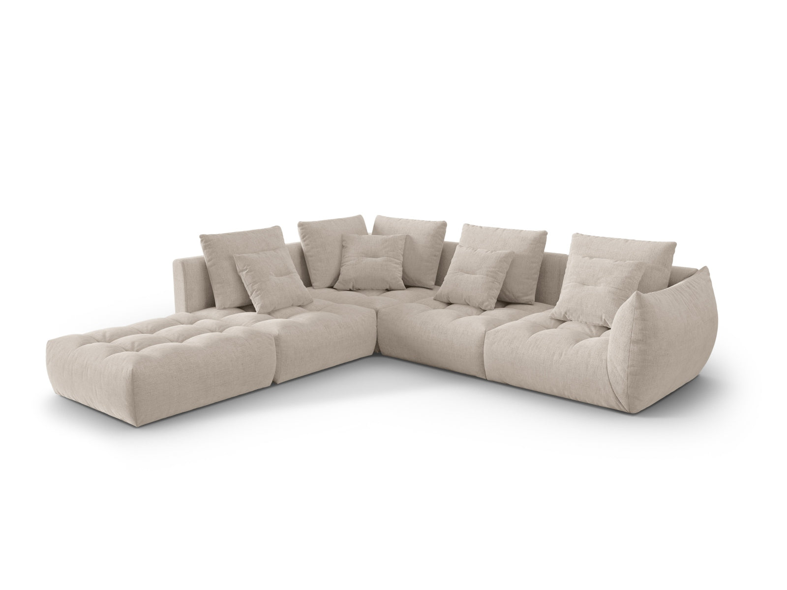 Erleben Sie das Bloom Modulare Ecksofa links 4 Sitzer von Micadoni – stilvolles Design, hervorragender Komfort und flexible Gestaltung für Ihr Wohnambiente.