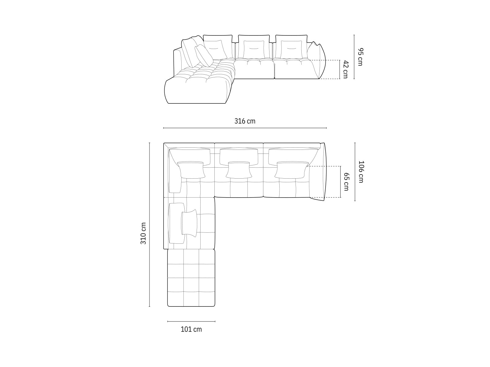 Entdecken Sie das Bloom Modulare Ecksofa links 4 Sitzer von Micadoni – elegantes Design, optimaler Komfort und vielseitige Anpassungsmöglichkeiten für Ihr Zuhause.