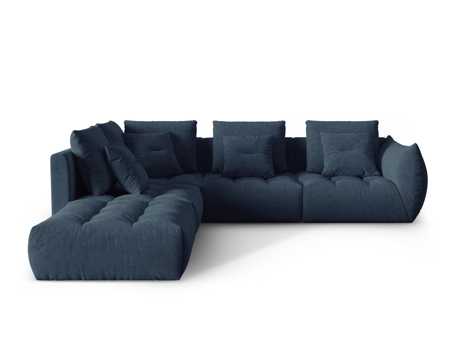 Bloom Modulares Ecksofa links 4 Sitzer in Dark Blue präsentiert im Onlineshop von KAQTU Design AG. Ecksofa links ist von Micadoni
