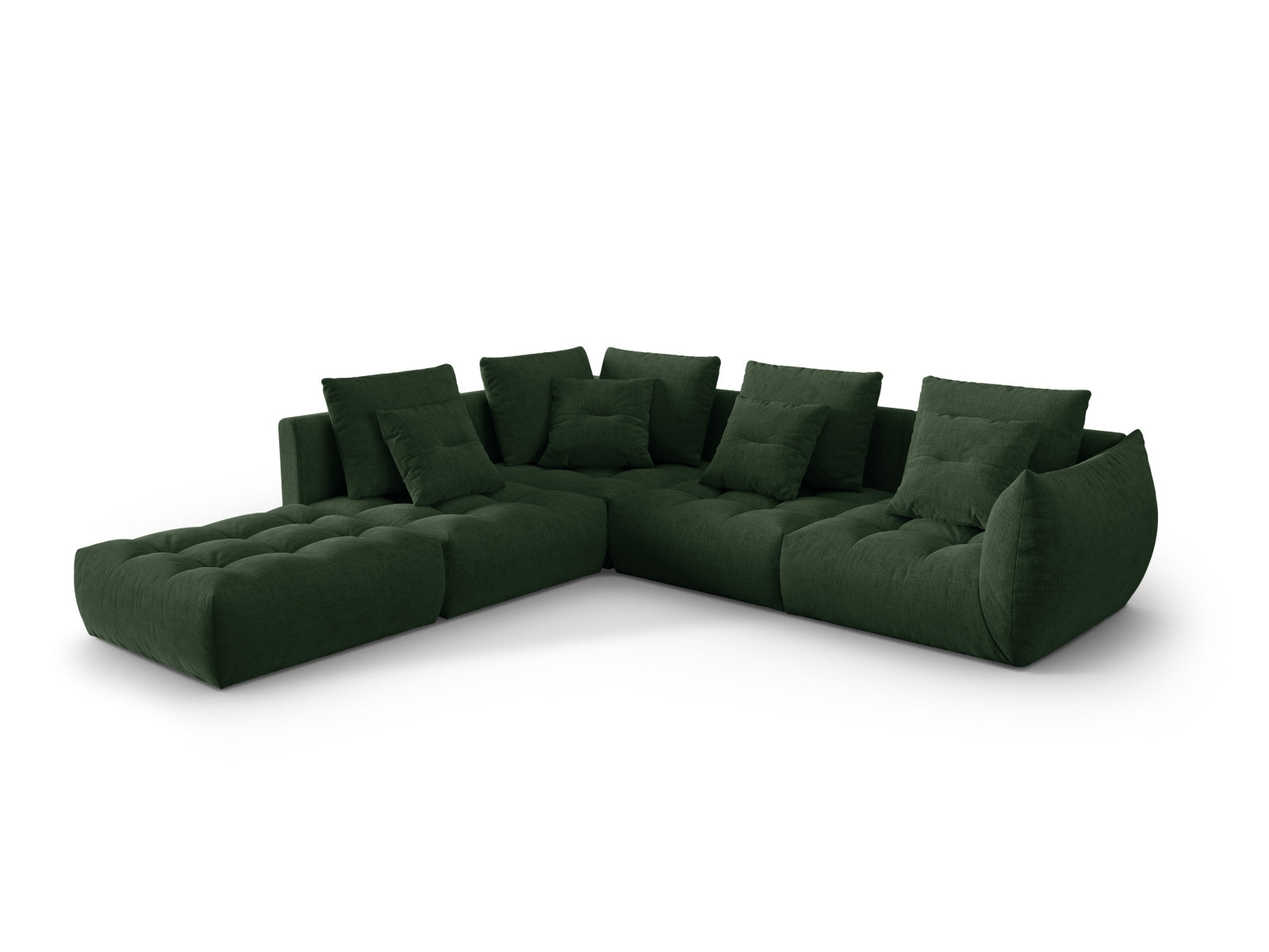 Erleben Sie das Bloom Modulares Ecksofa links 4 Sitzer von Micadoni – stilvolles Design und erstklassiger Komfort für Ihr Wohnzimmer.